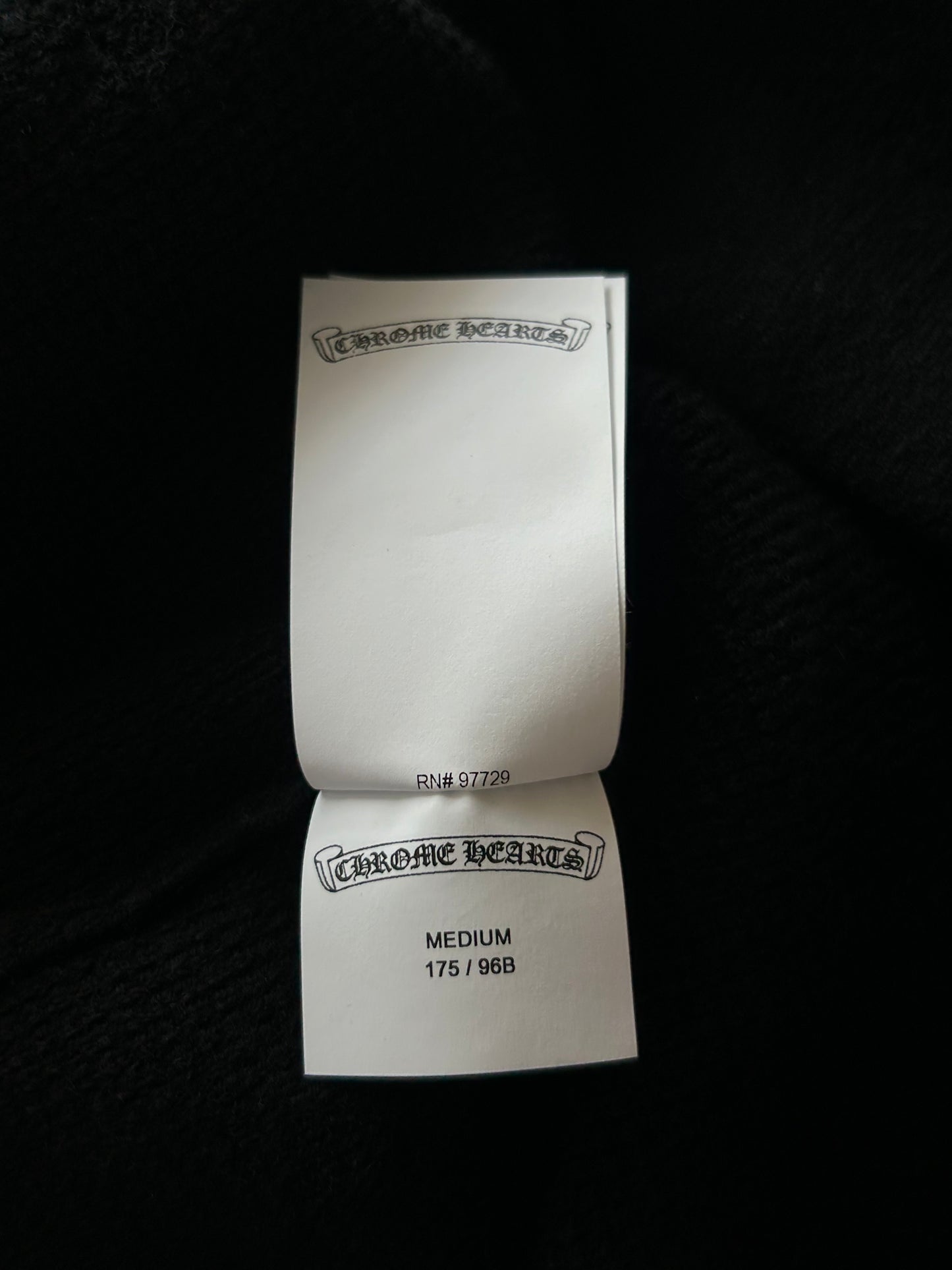 Chrome Hearts Black & White Dagger Logo Cashmere Sweater