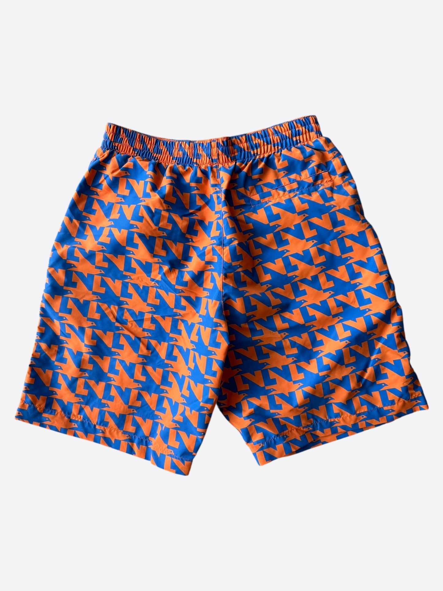 Louis Vuitton Blue & Orange Dove Print Swimshorts