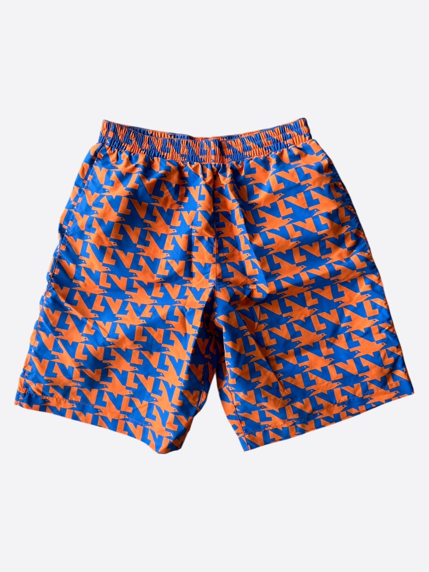 Louis Vuitton Blue & Orange Dove Print Swimshorts