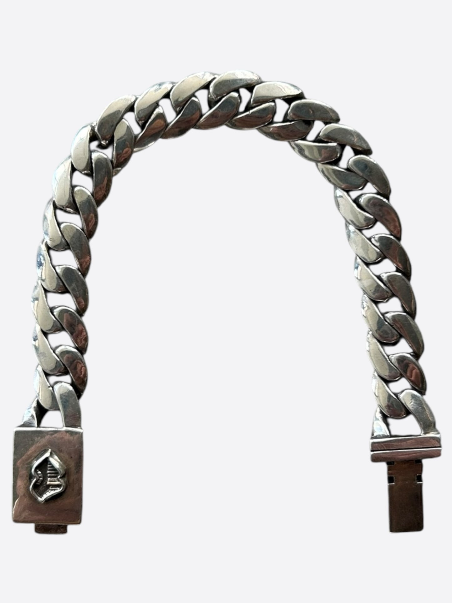 Chrome Hearts Silver Matty Boy Chomper Cuban Bracelet