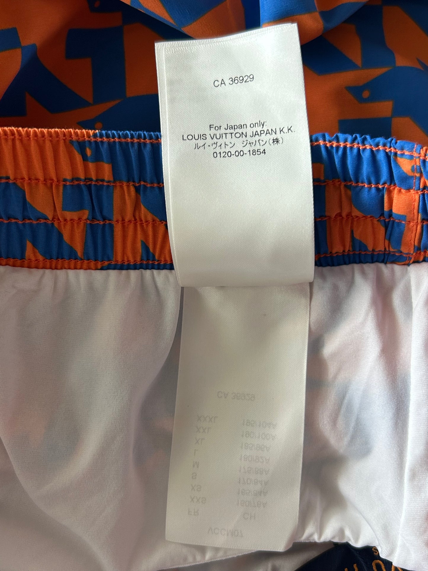 Louis Vuitton Blue & Orange Dove Print Swimshorts
