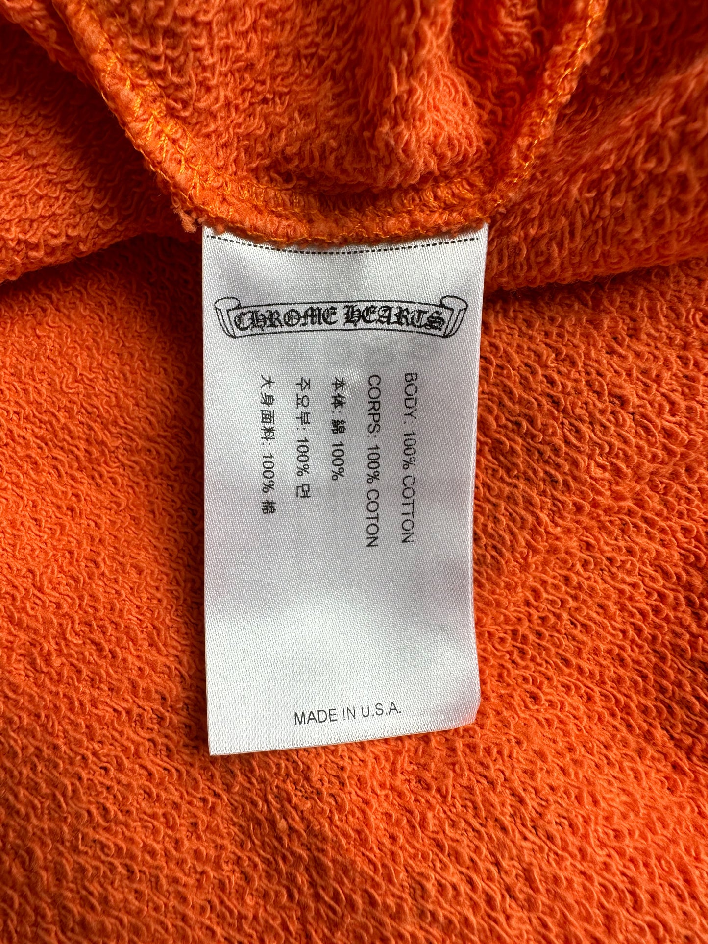 Chrome Hearts Orange & Black Dagger Logo Sweater