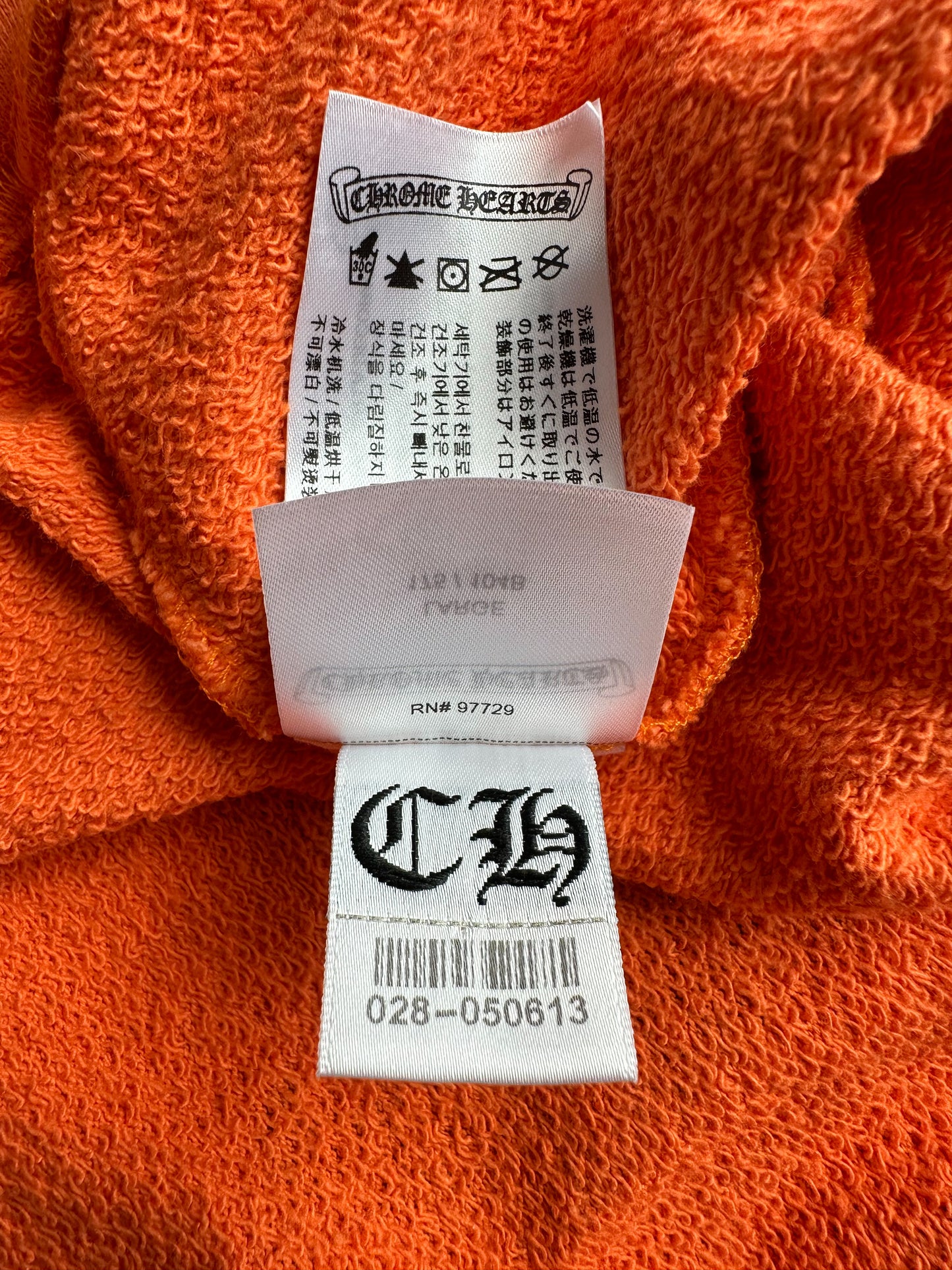 Chrome Hearts Orange & Black Dagger Logo Sweater