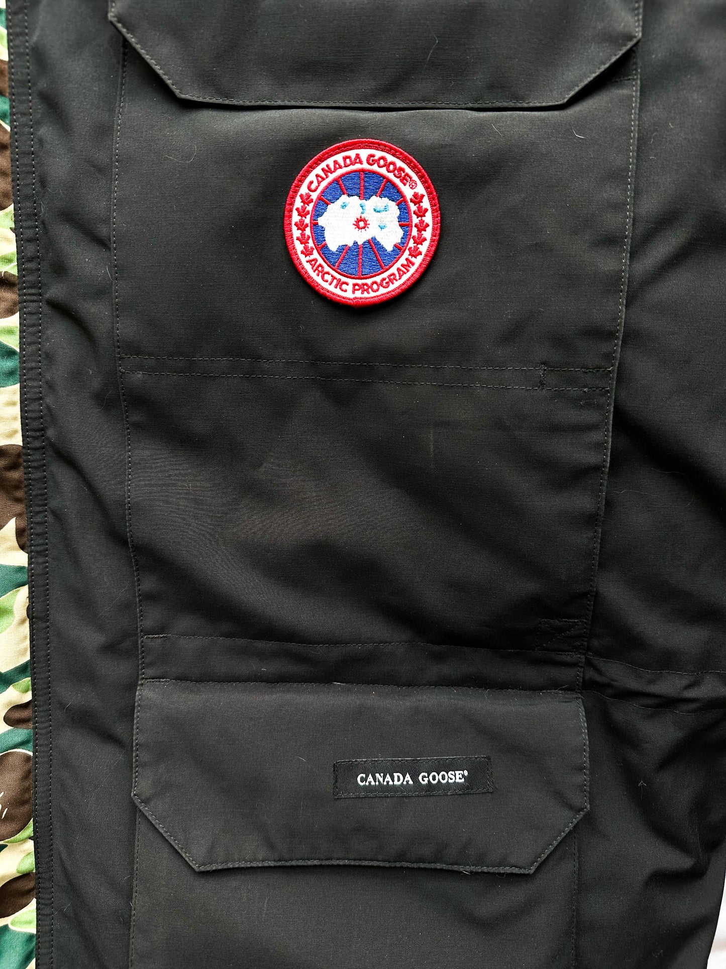 Canada Goose Bape Black & Green Camo Expedition Men's Jacket