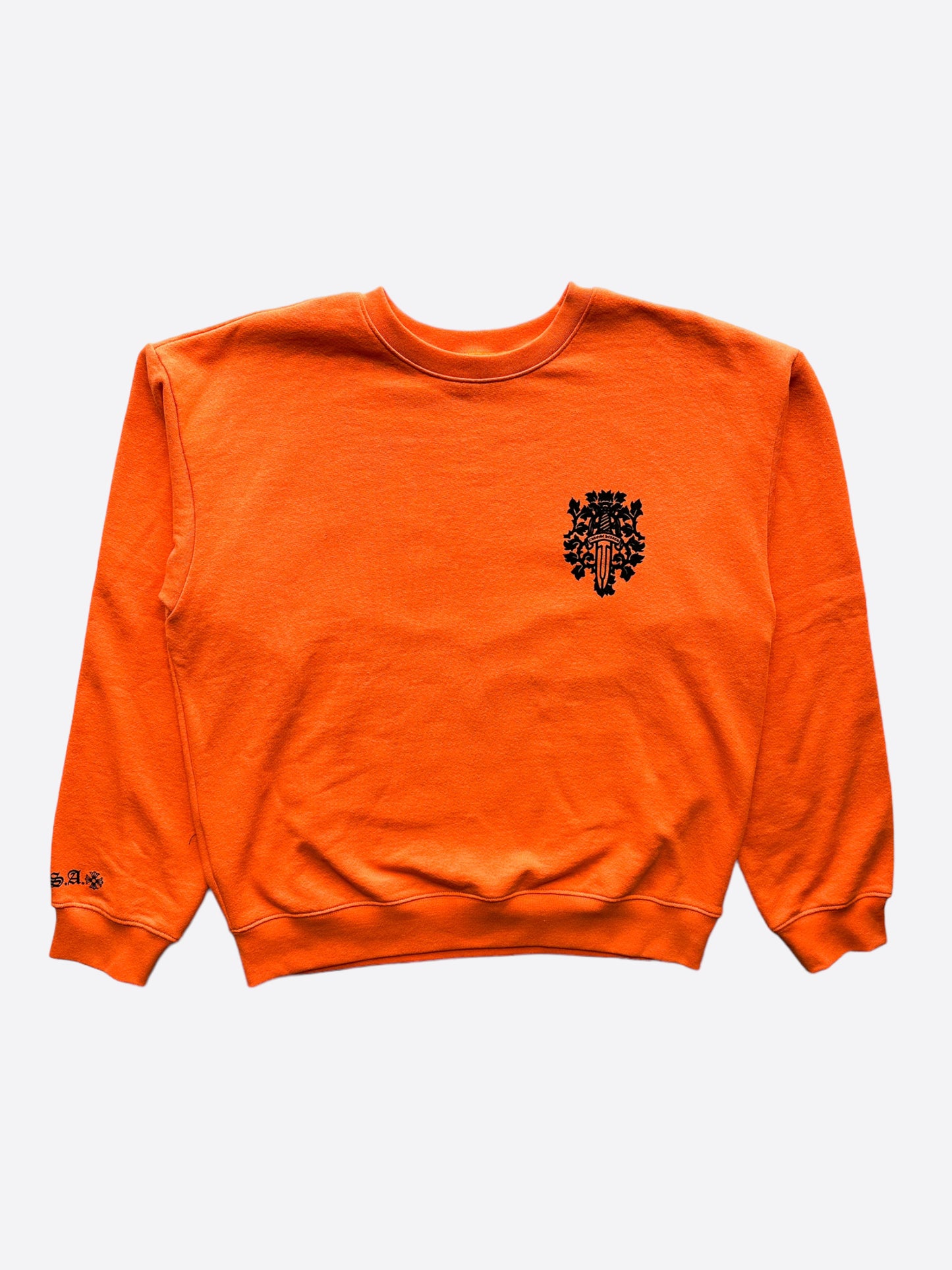 Chrome Hearts Orange & Black Dagger Logo Sweater