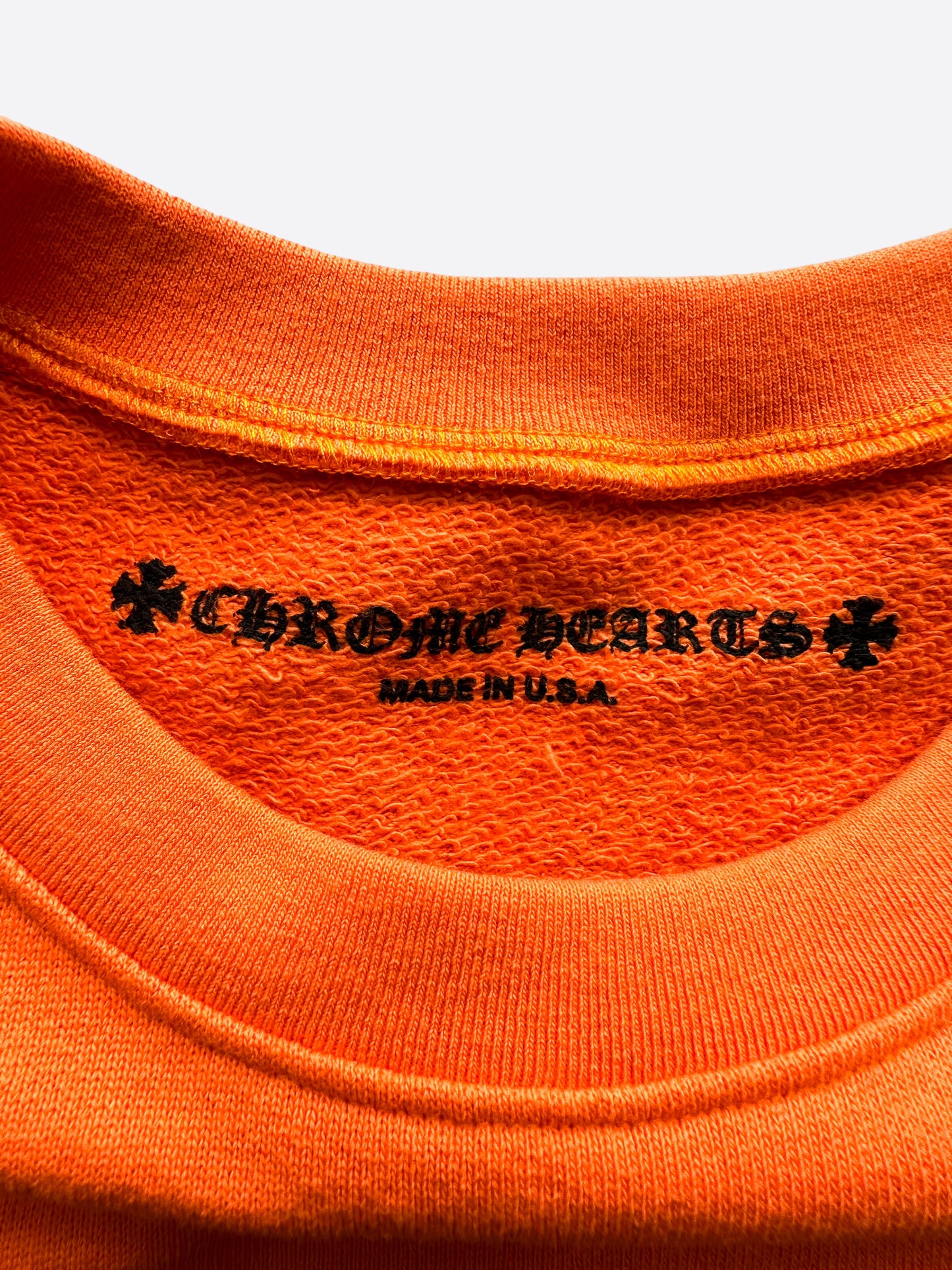 Chrome Hearts Orange & Black Dagger Logo Sweater