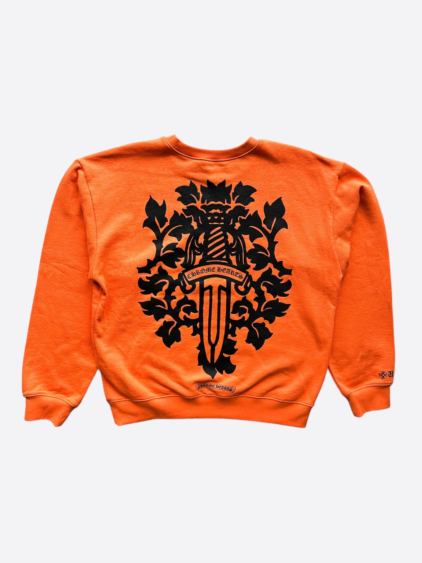 Chrome Hearts Orange & Black Dagger Logo Sweater