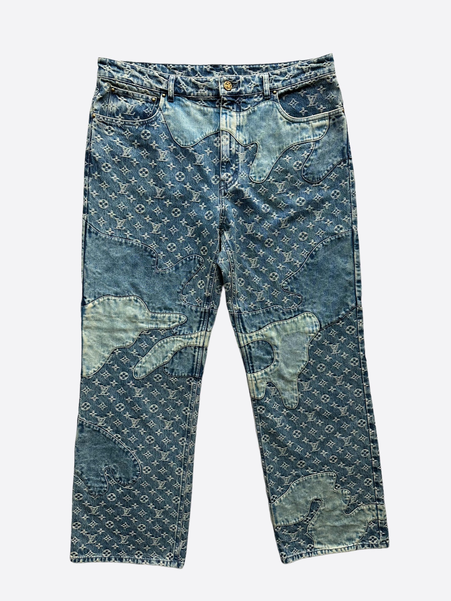 Louis Vuitton Nigo Blue Monogram Baggy Jeans
