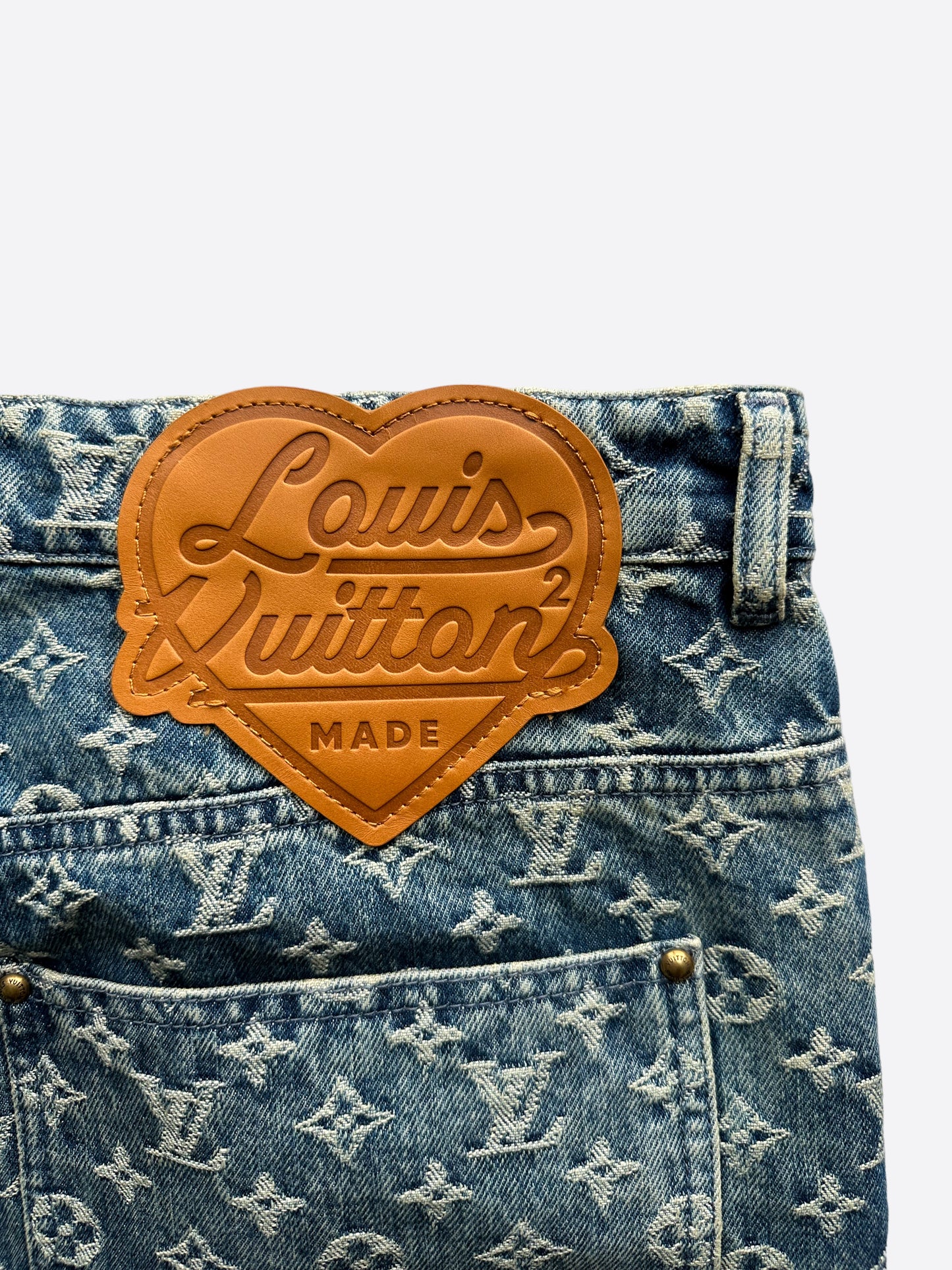 Louis Vuitton Nigo Blue Monogram Baggy Jeans