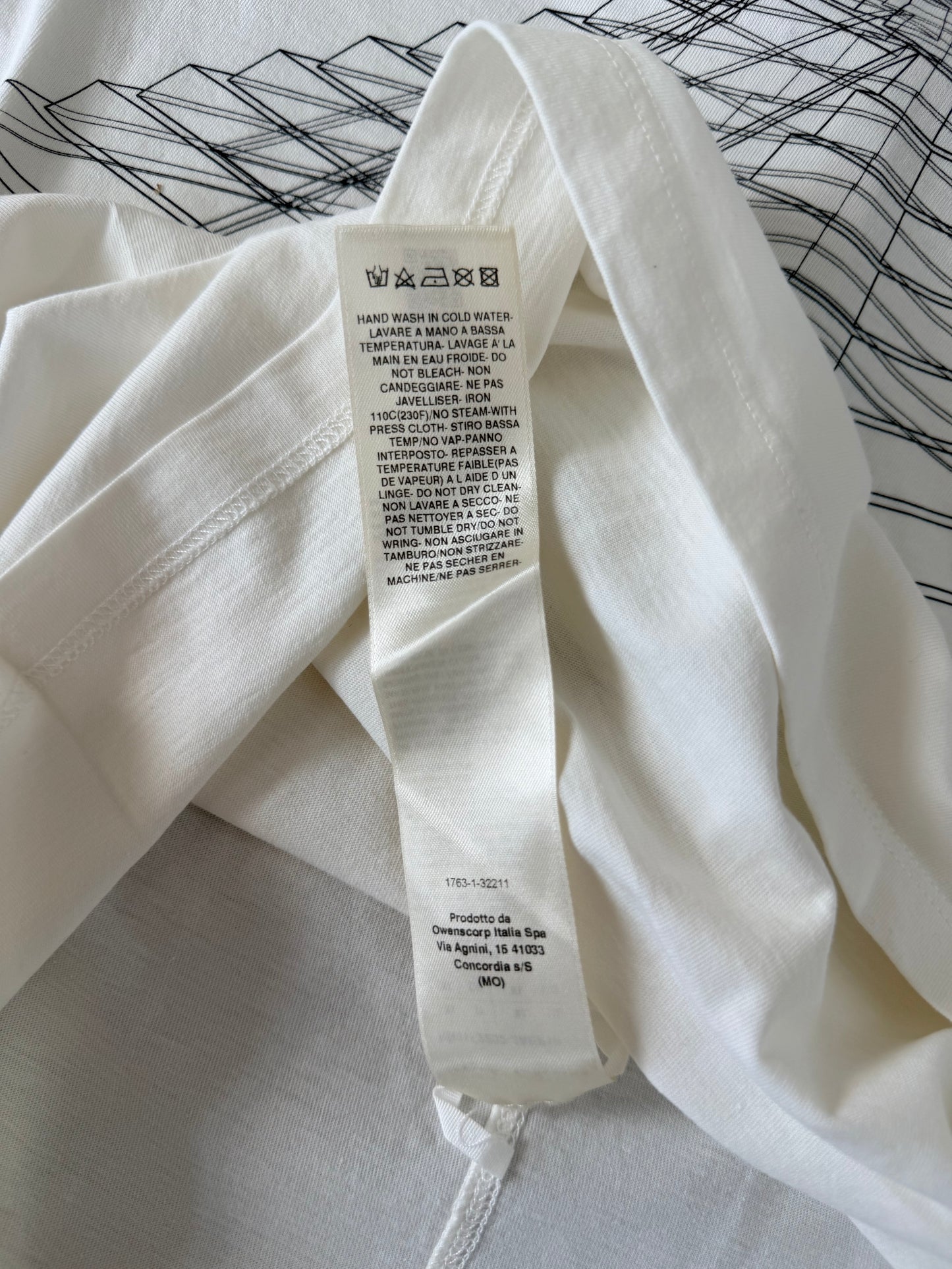 Rick Owens White & Black Temple Of Love Owenscorp Graphic T-Shirt