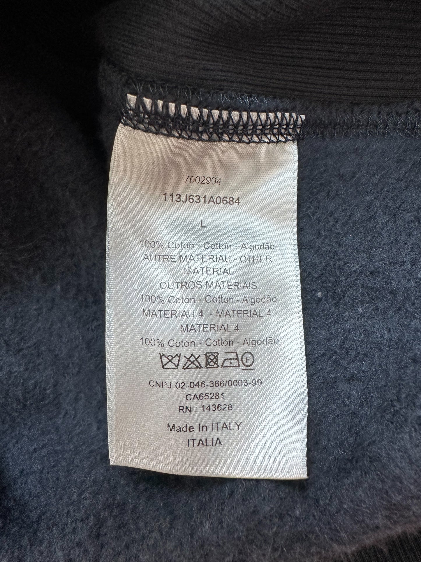 Dior Navy Oblique Towel Hoodie