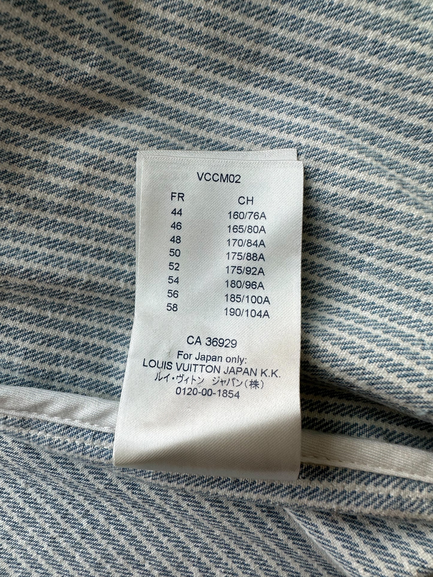 Louis Vuitton Blue Watercolor Monogram Denim Button Up Shirt