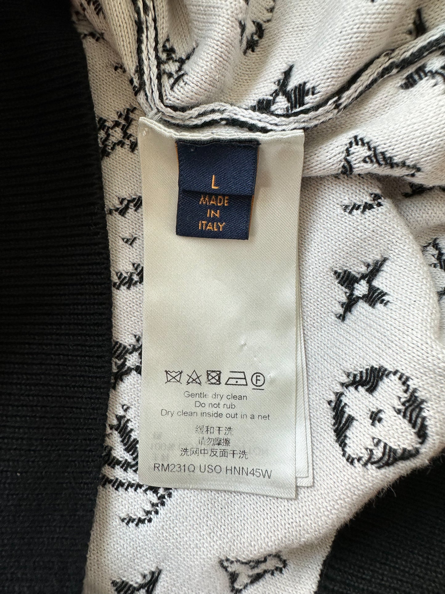 Louis Vuitton Black & White Monogram Gradient Hoodie