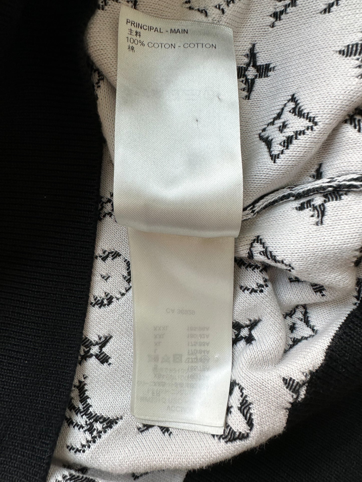 Louis Vuitton Black & White Monogram Gradient Hoodie