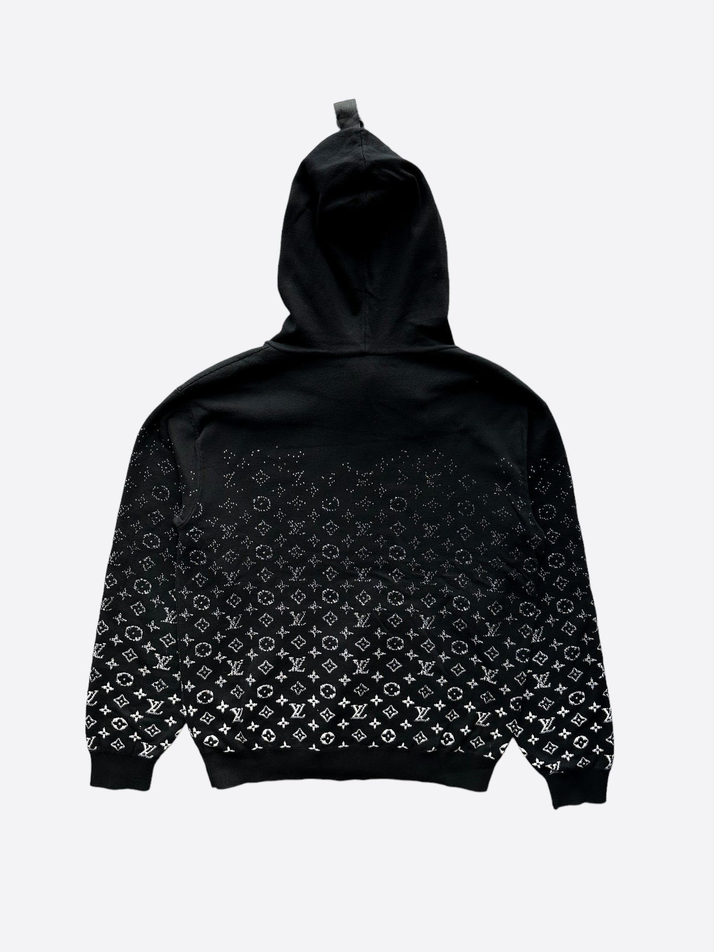 Louis Vuitton Black & White Monogram Gradient Hoodie