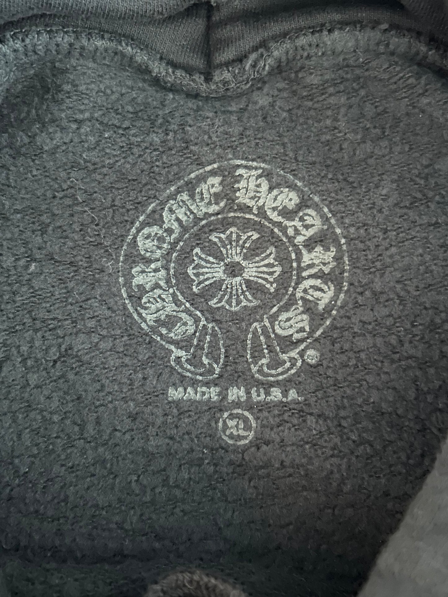 Chrome Hearts Black & White Tokyo Horseshoe Logo Hoodie