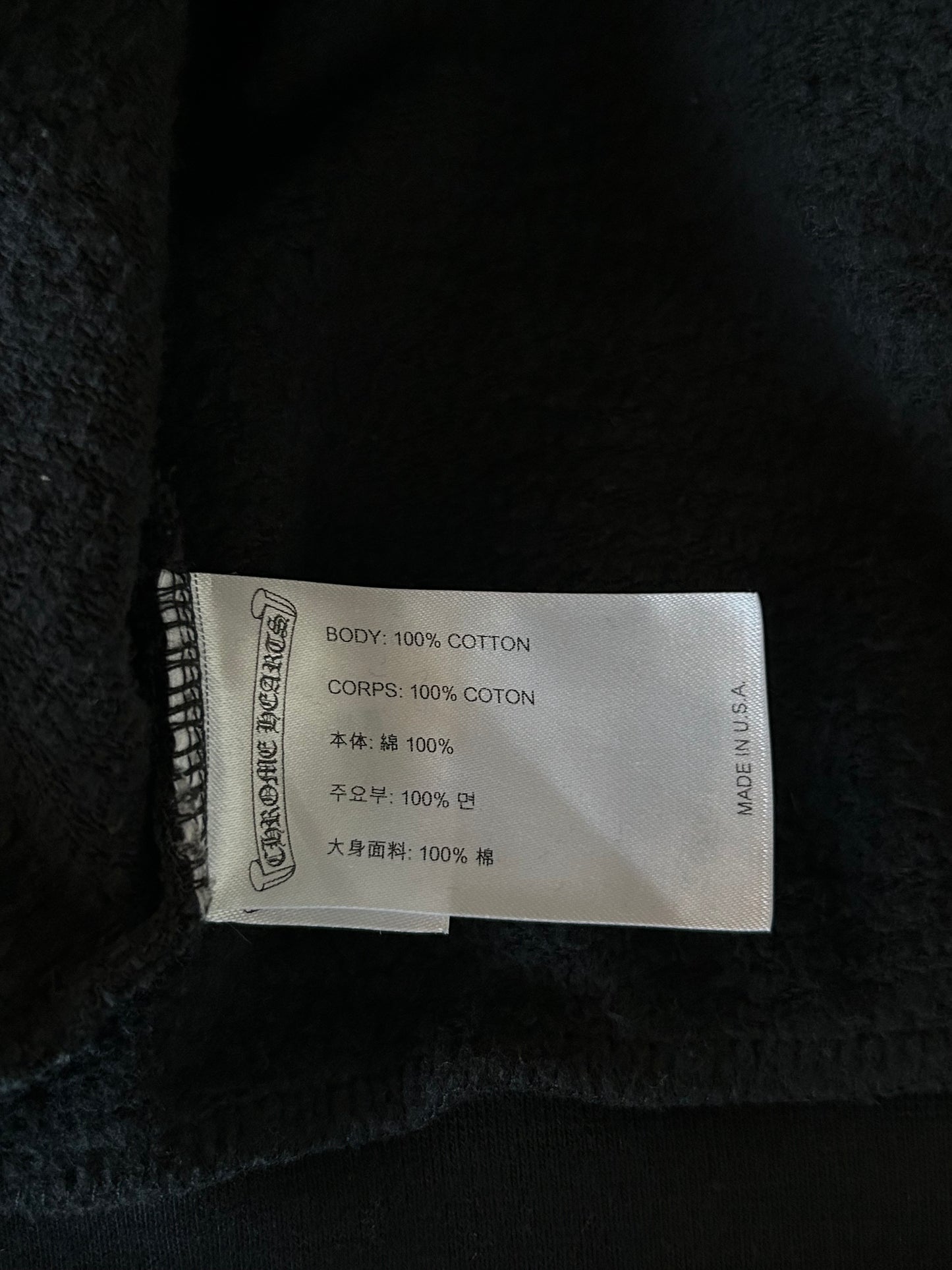 Chrome Hearts Black & White Tokyo Horseshoe Logo Hoodie
