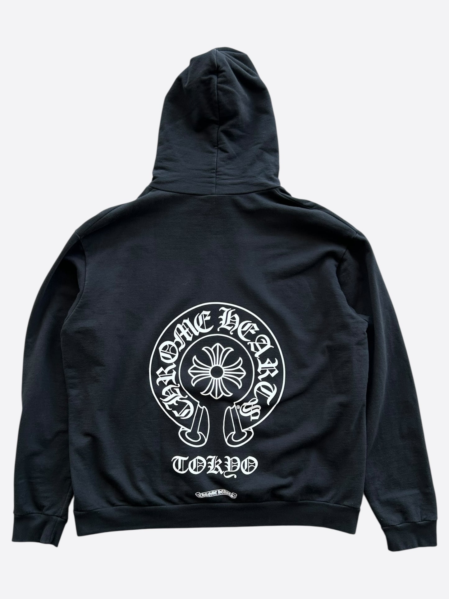 Chrome Hearts Black & White Tokyo Horseshoe Logo Hoodie