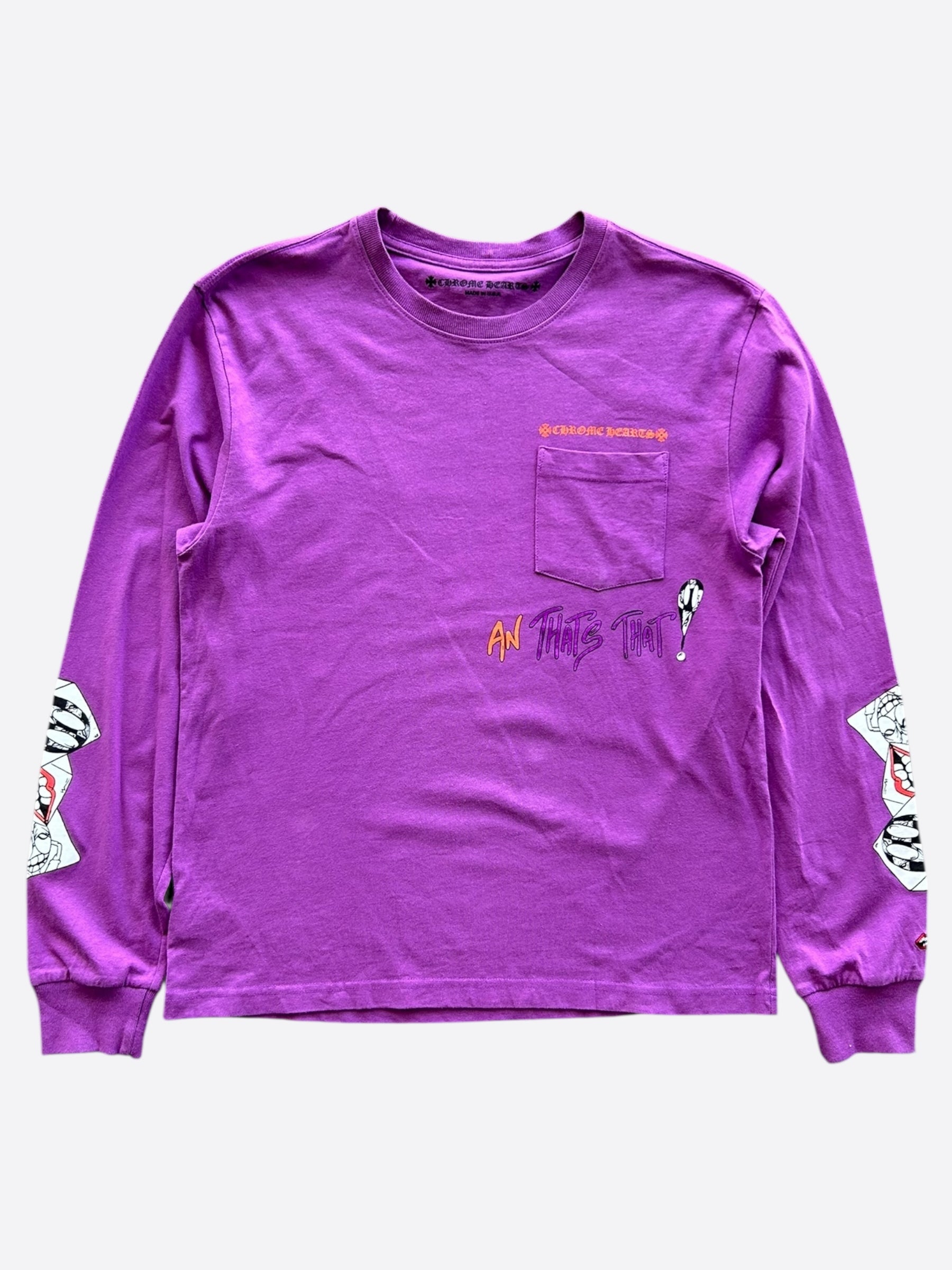 CHROME HEARTS × MATTY BOY◆I WANT MORE NOT LESS TEE PURPLE Matty Boy I Want More Not Less Tee 