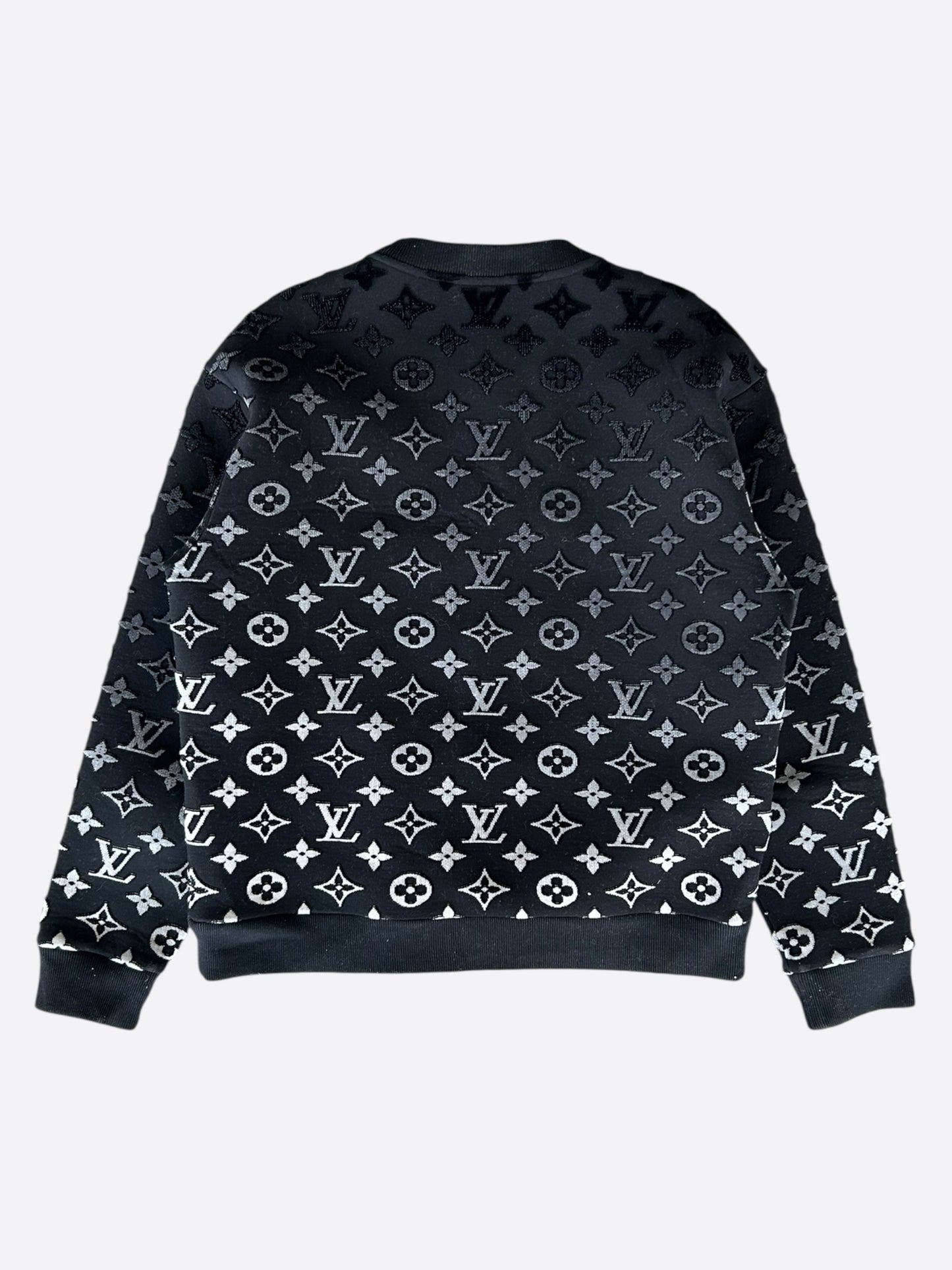 Louis Vuitton Black & White Gradient Monogram Sweater