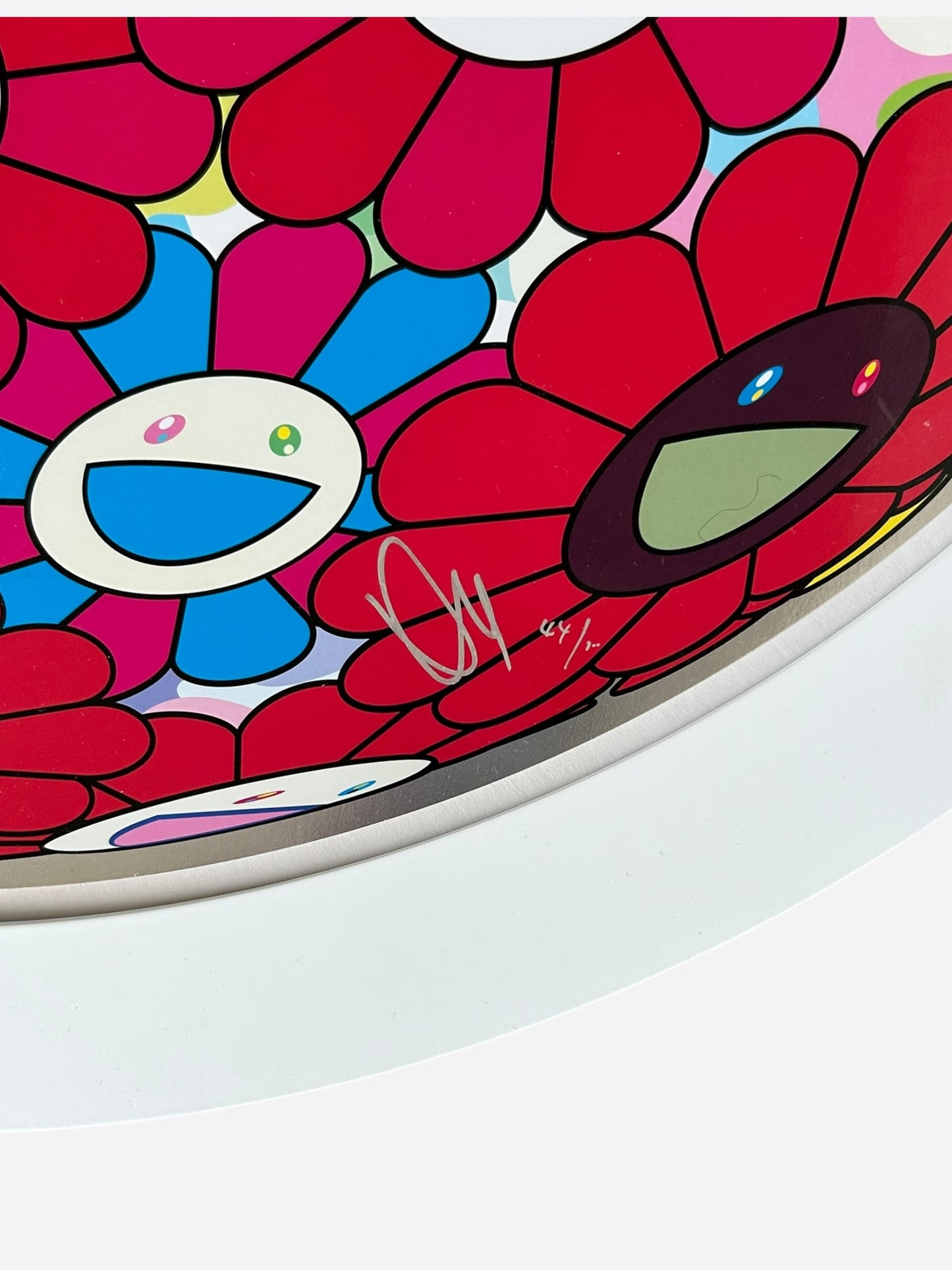Takashi Murakami Red Flowerball Painting