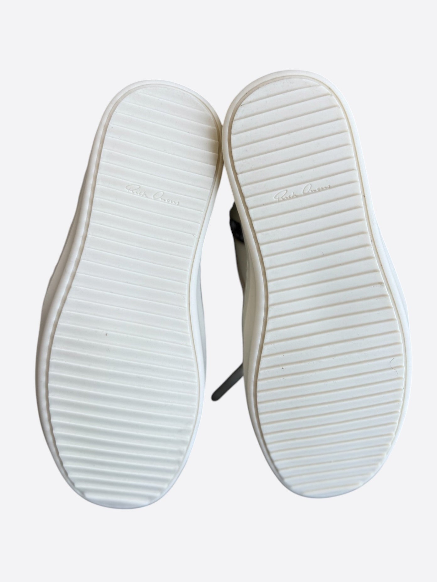 Rick Owens White & Beige Women's Geobaskets Sneakers