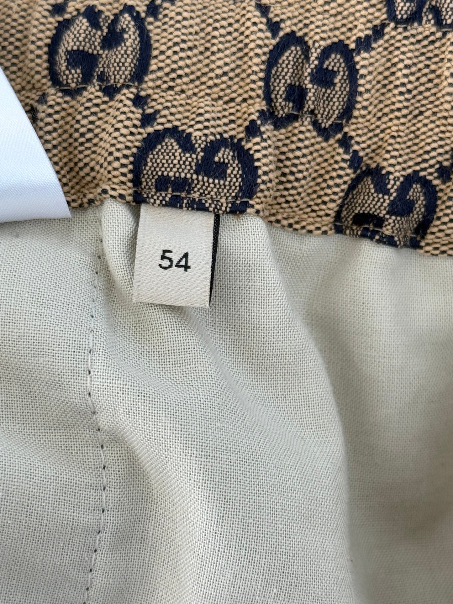 Gucci Beige & Navy GG Monogram Pants