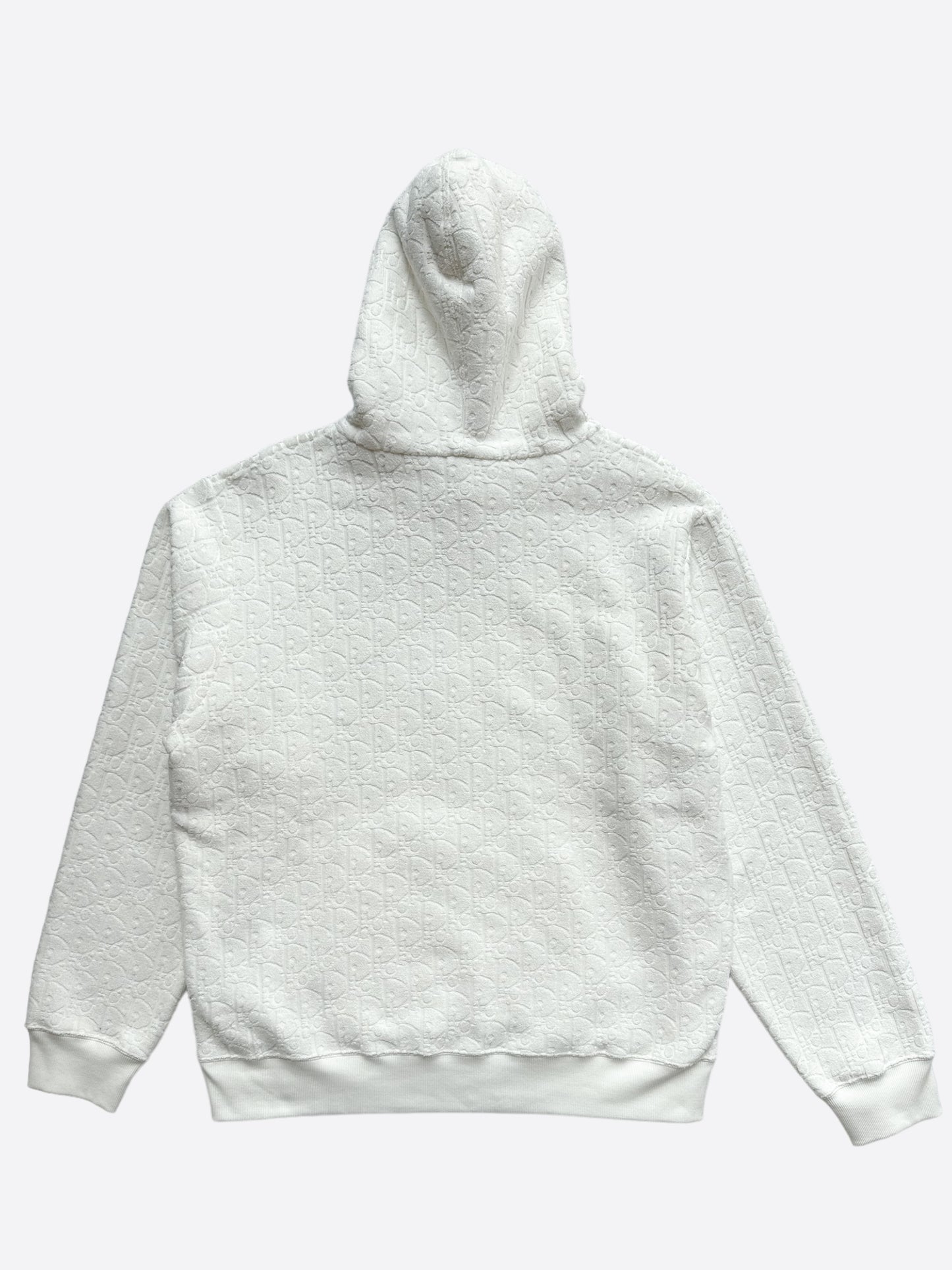 Dior White Oblique Towel Hoodie