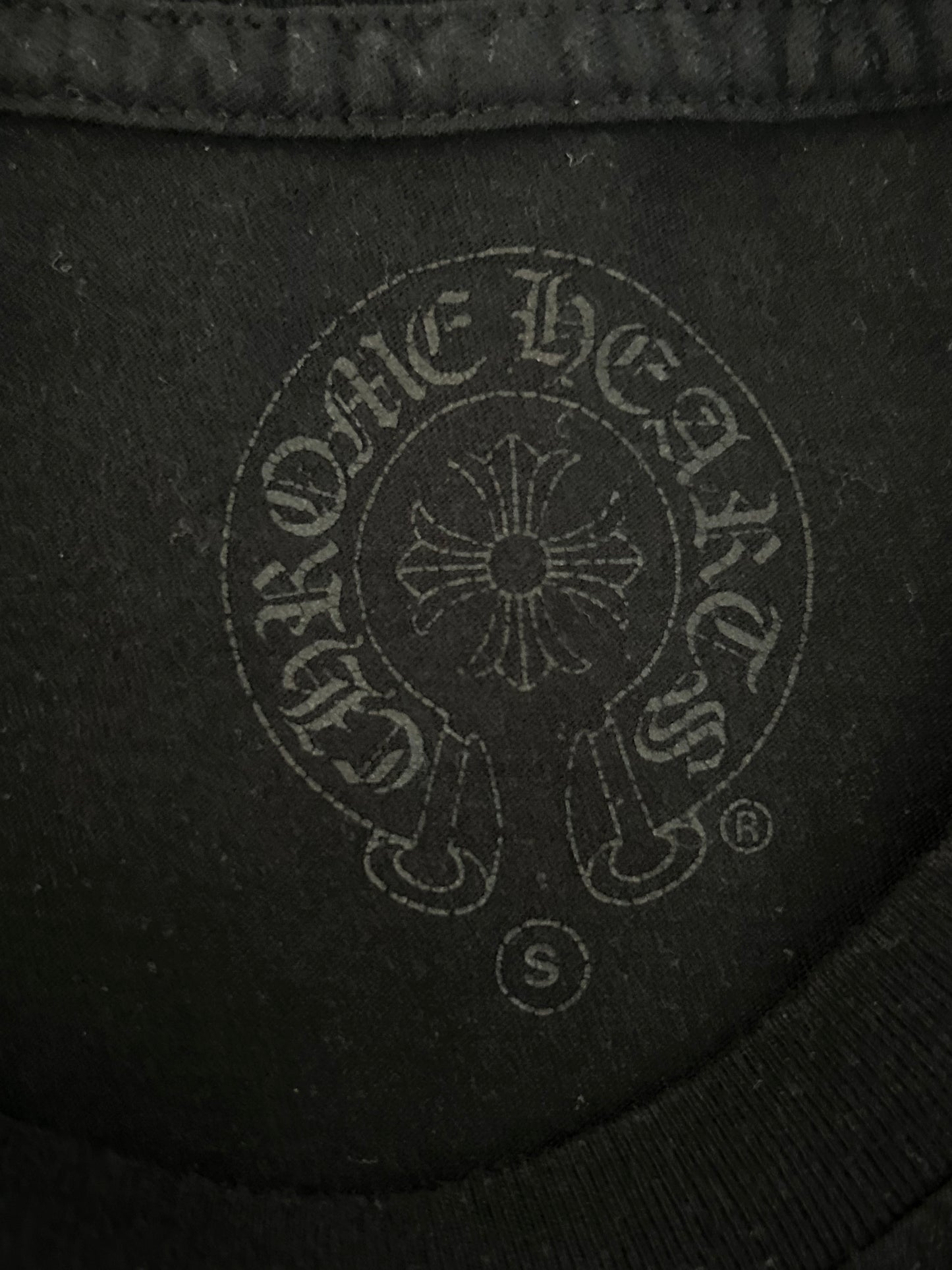Chrome Hearts Black & White Flame Logo T-Shirt