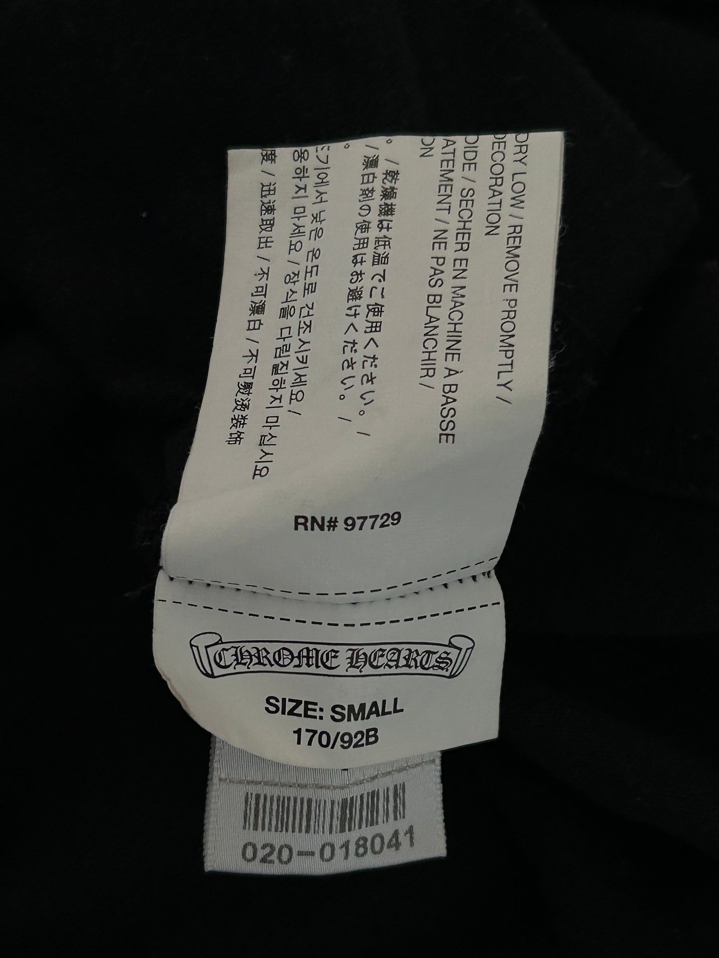 Chrome Hearts Black & White Flame Logo T-Shirt