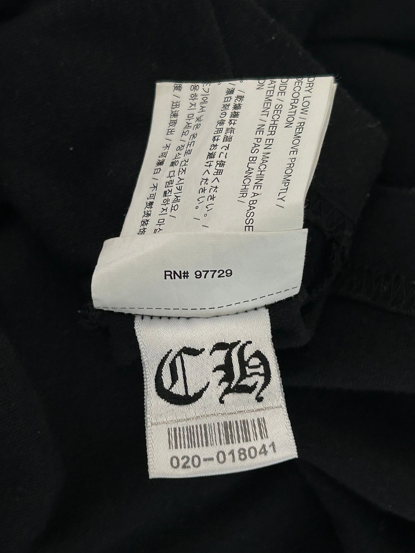 Chrome Hearts Black & White Flame Logo T-Shirt