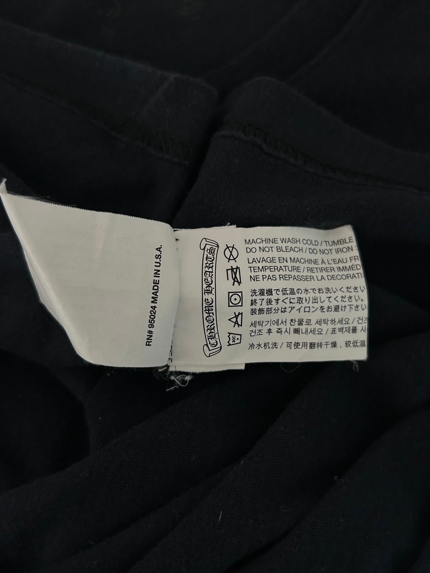 Chrome Hearts Black & White Cross Logo T-Shirt
