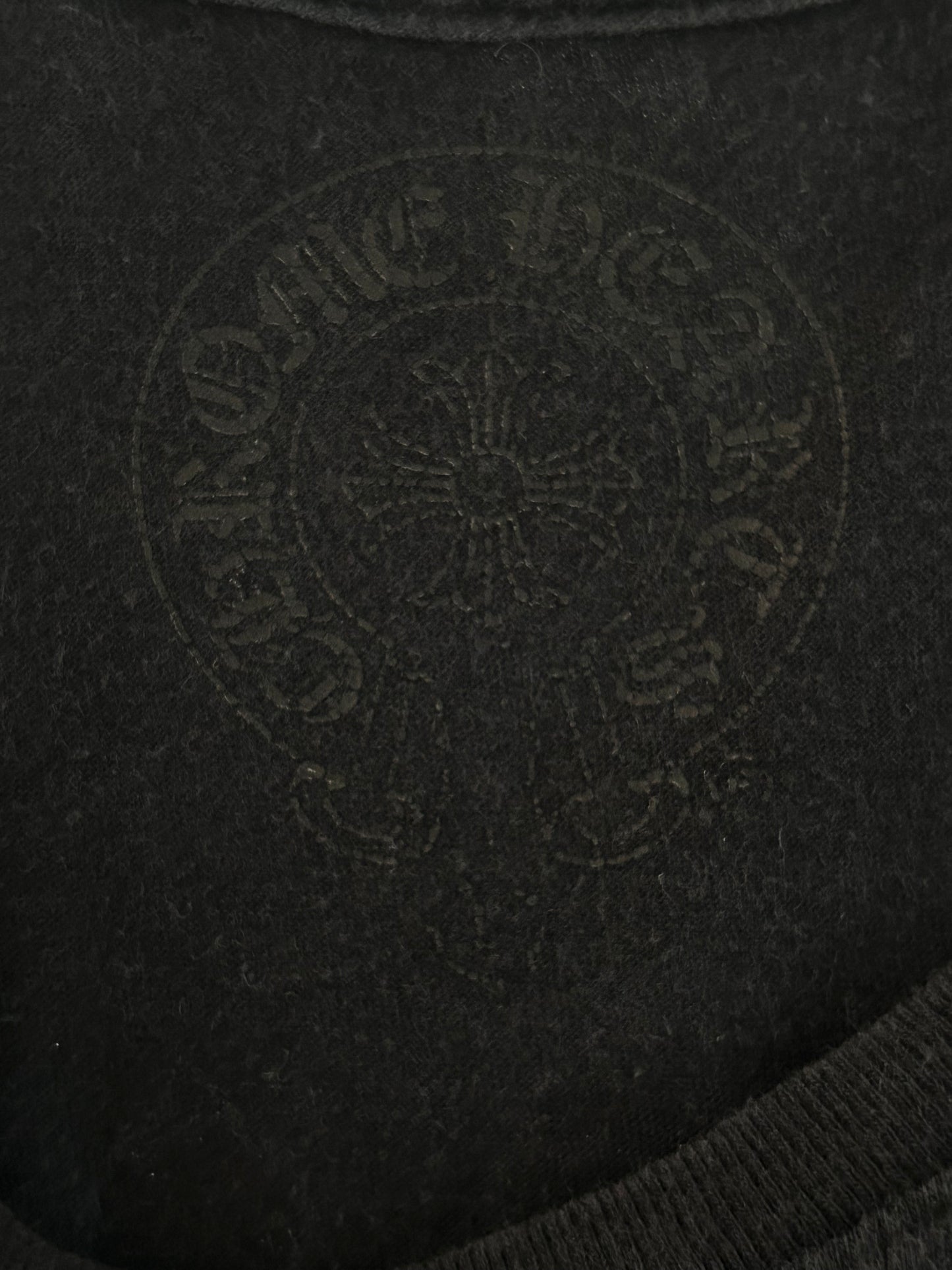 Chrome Hearts Black & White Spiral Logo T-Shirt