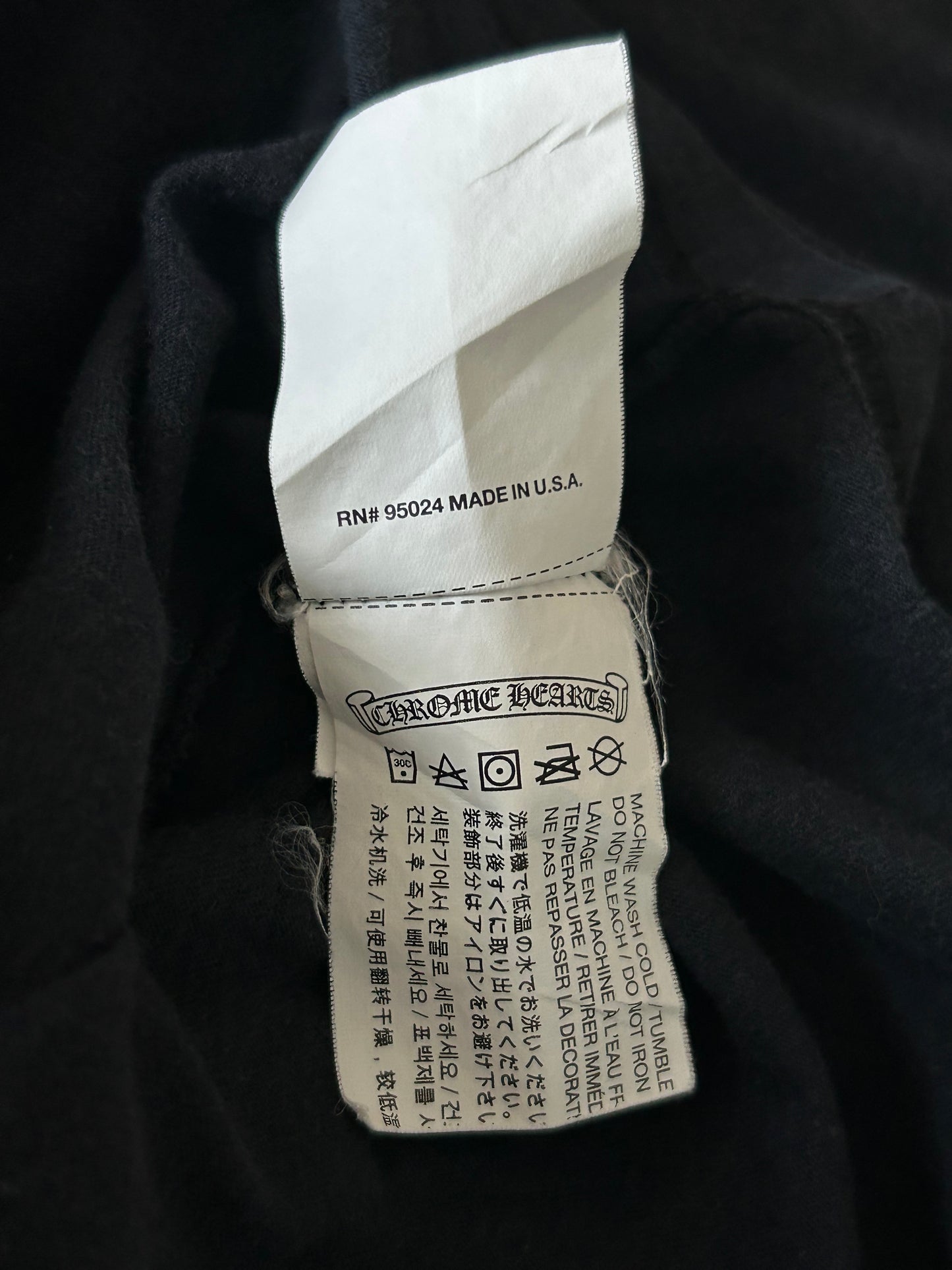 Chrome Hearts Black & White Spiral Logo T-Shirt