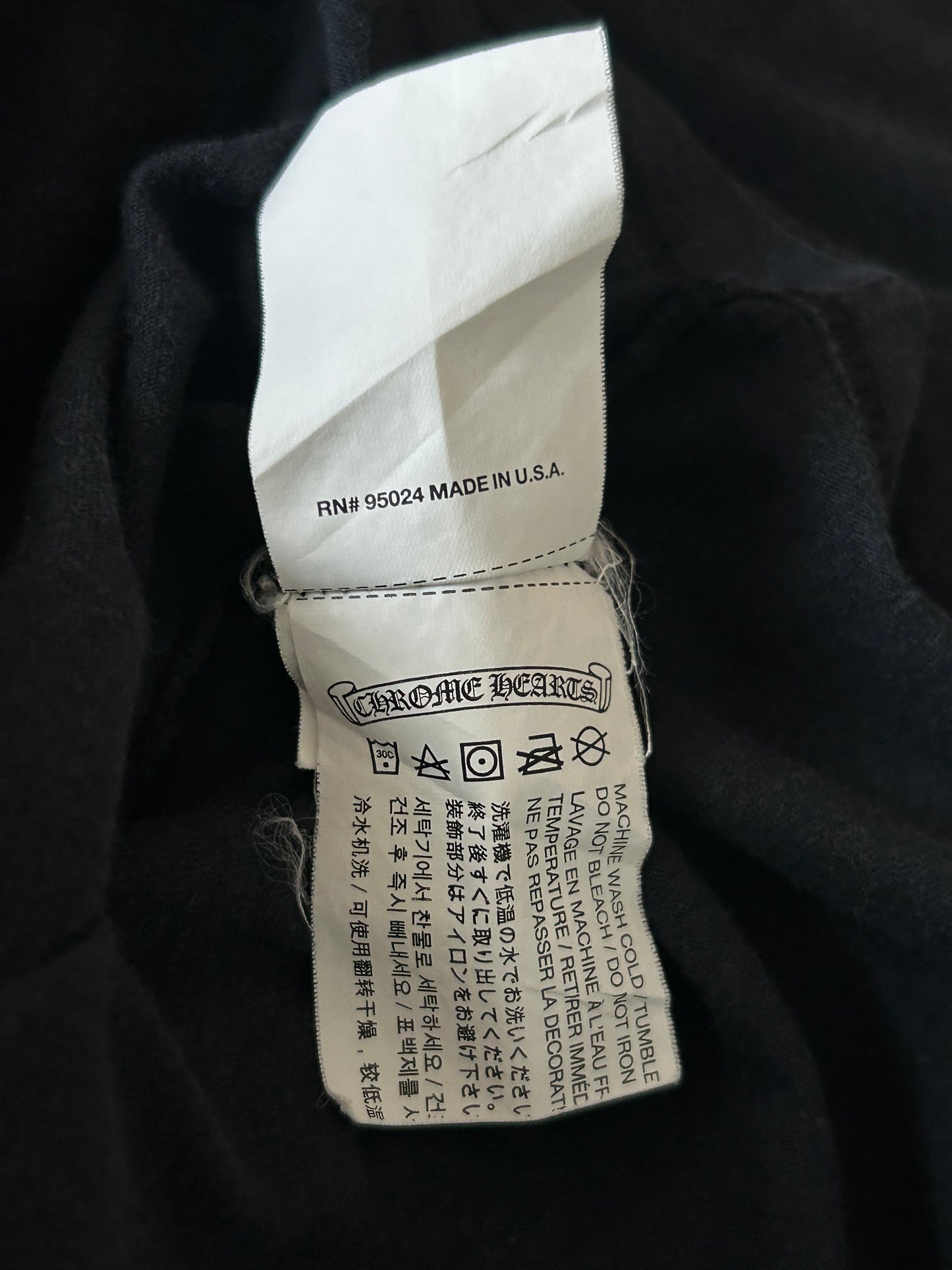 Chrome Hearts Black & White Spiral Logo T-Shirt