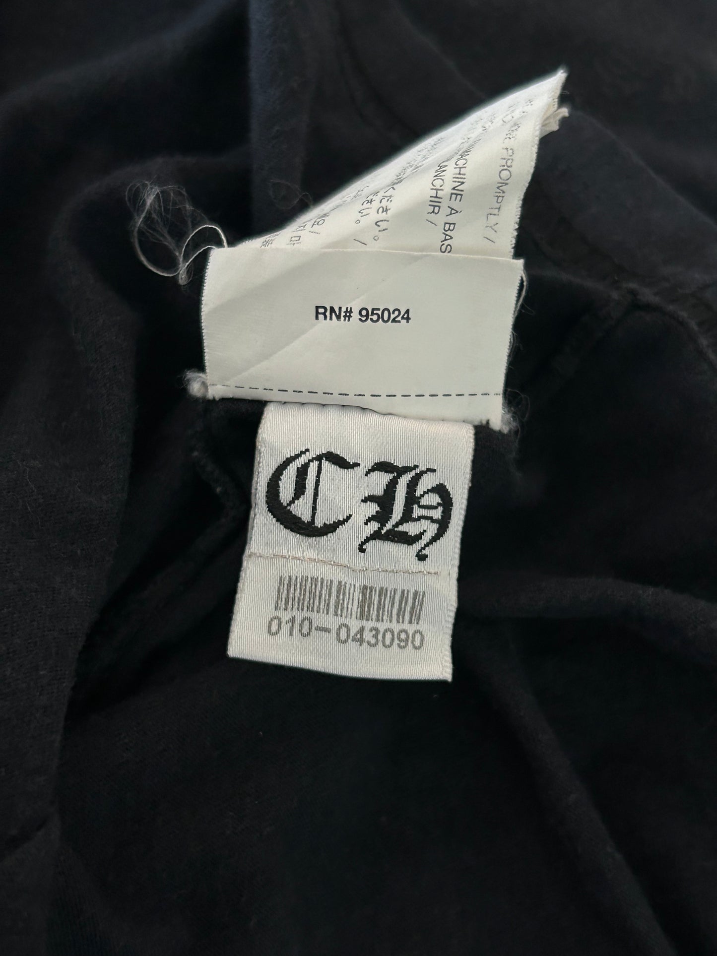Chrome Hearts Black & White Spiral Logo T-Shirt
