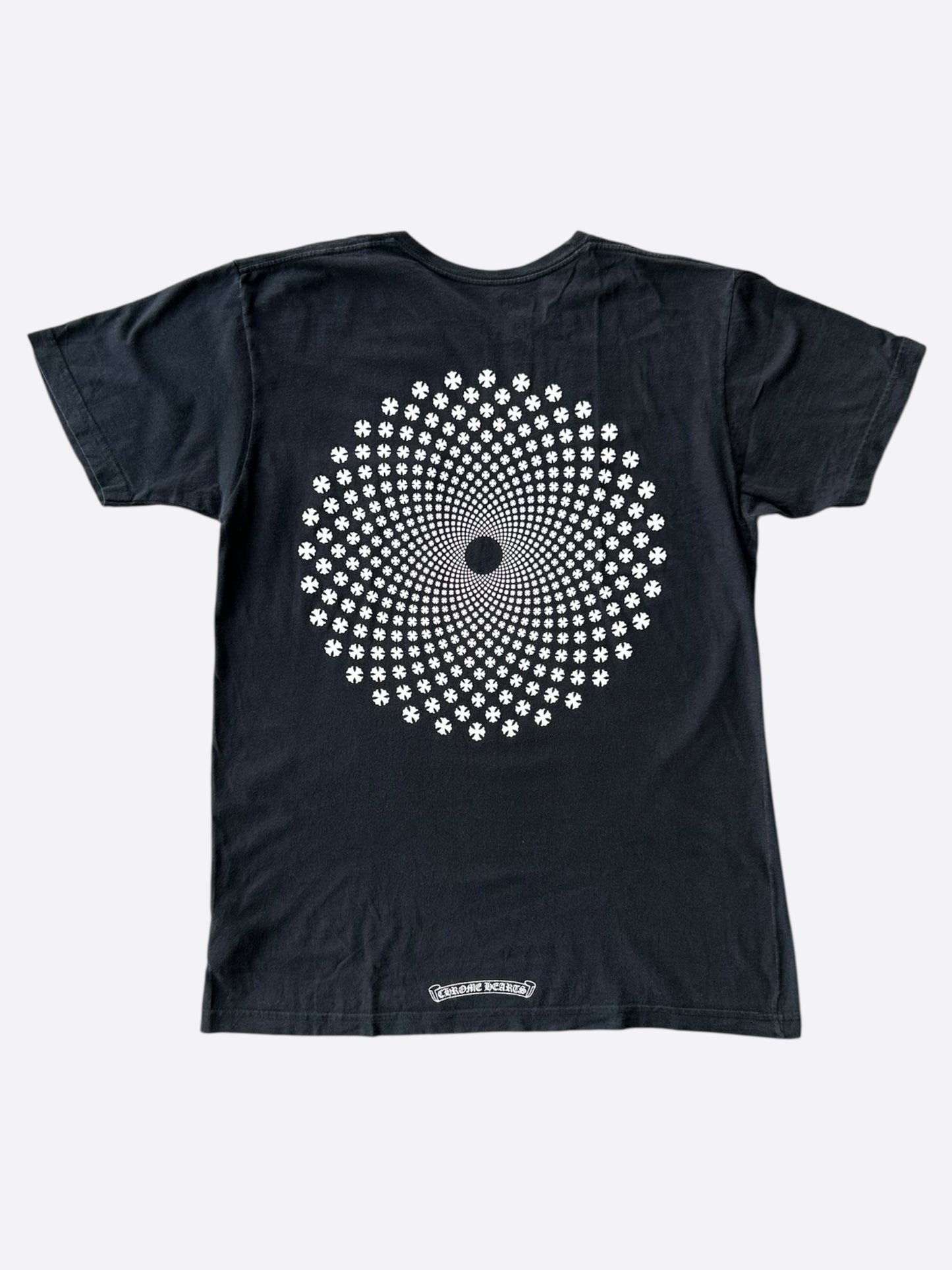 Chrome Hearts Black & White Spiral Logo T-Shirt