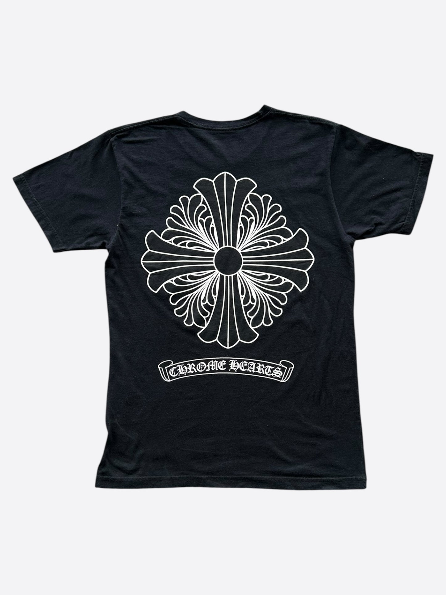 Chrome Hearts Black & White Jumbo Floral Cross T-Shirt