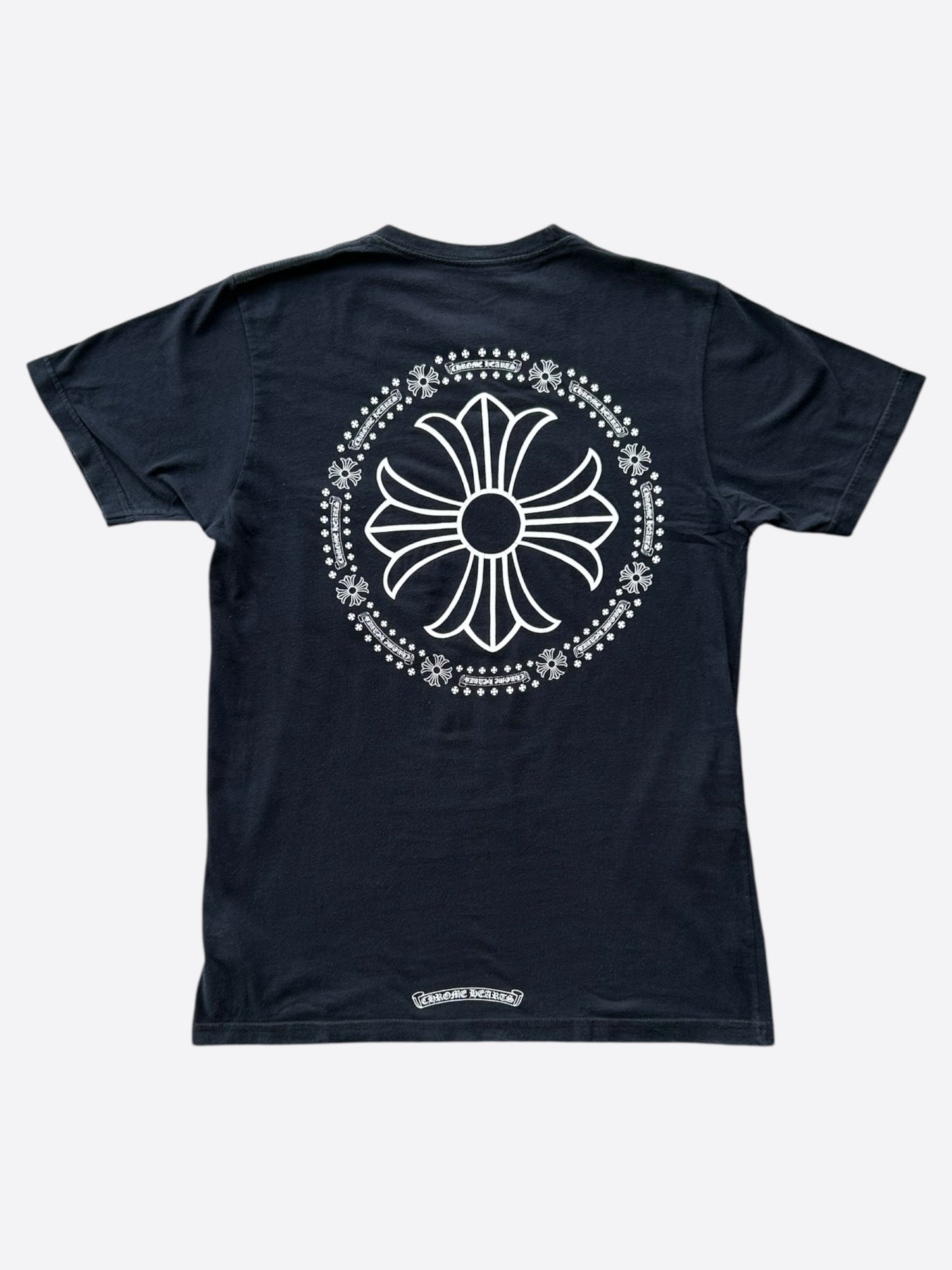 Chrome Hearts Black & White Cross Logo T-Shirt