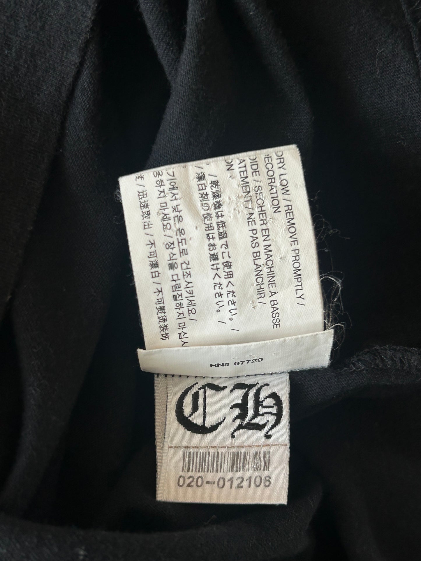 Chrome Hearts Black & White Cross Logo T-Shirt