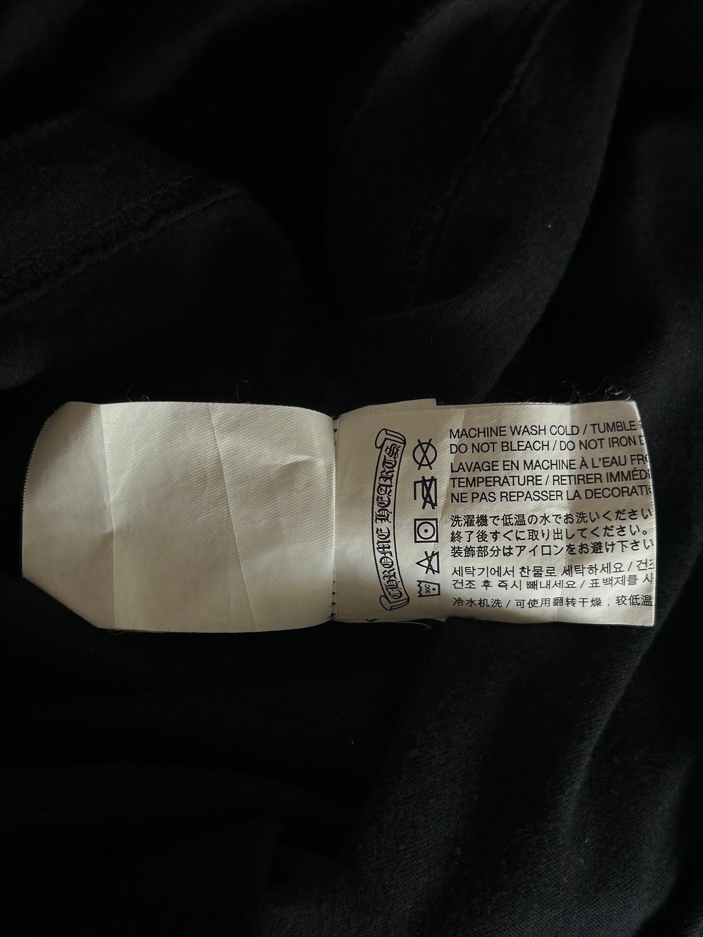 Chrome Hearts Black & White Dagger Logo T-Shirt