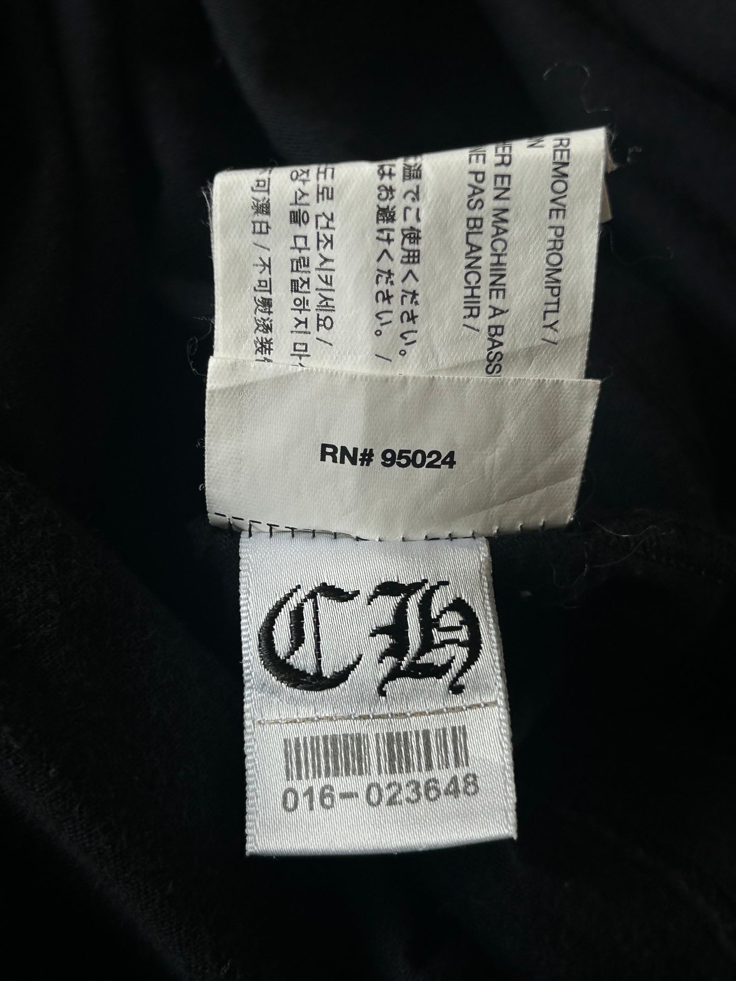 Chrome Hearts Black & White Dagger Logo T-Shirt
