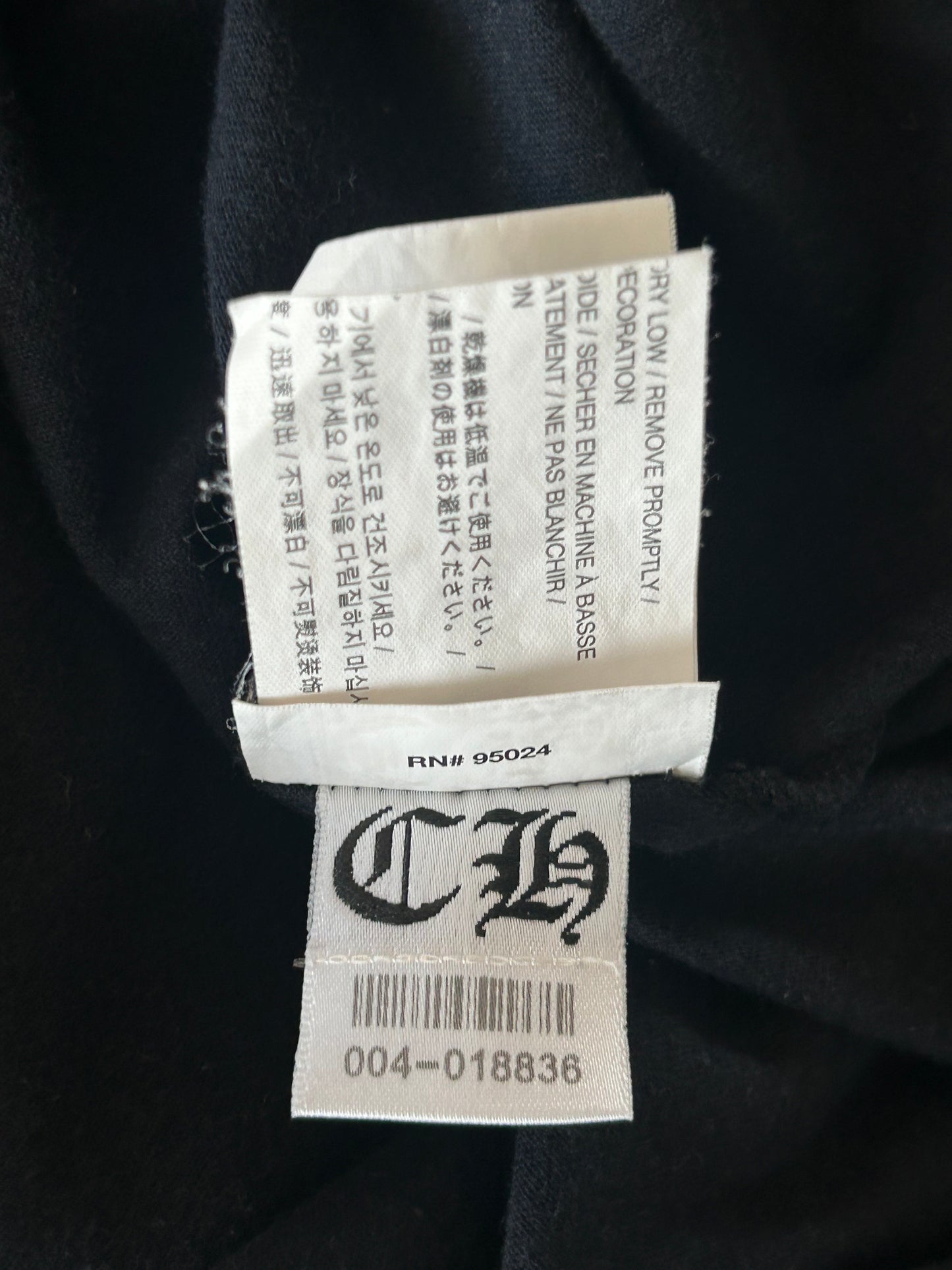 Chrome Hearts Black & White Spiral Logo T-Shirt