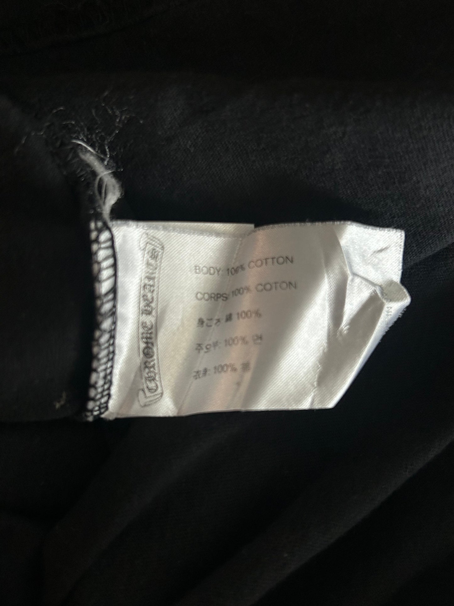 Chrome Hearts Black & White Dagger Logo T-Shirt