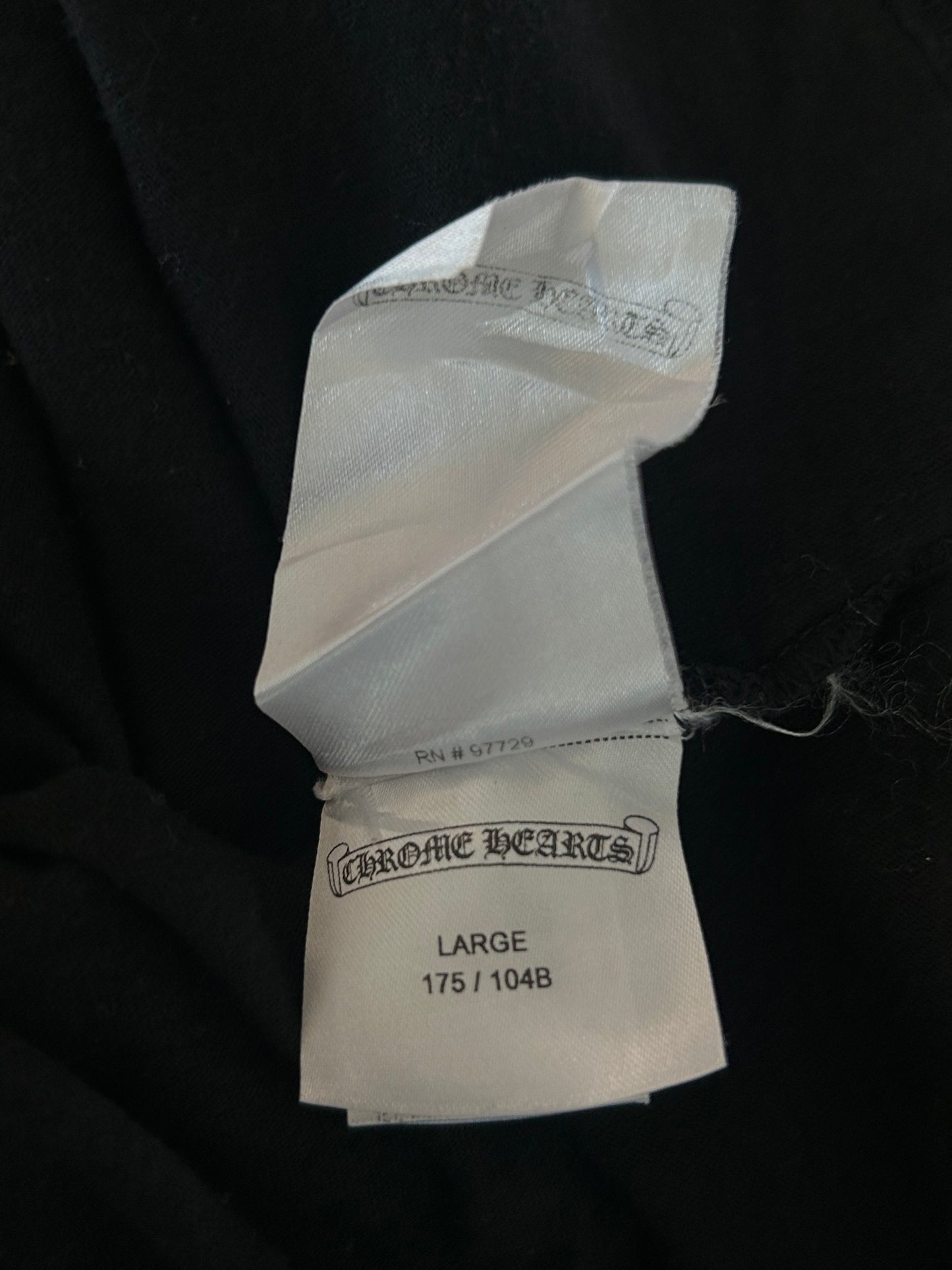 Chrome Hearts Black & White Dagger Logo T-Shirt