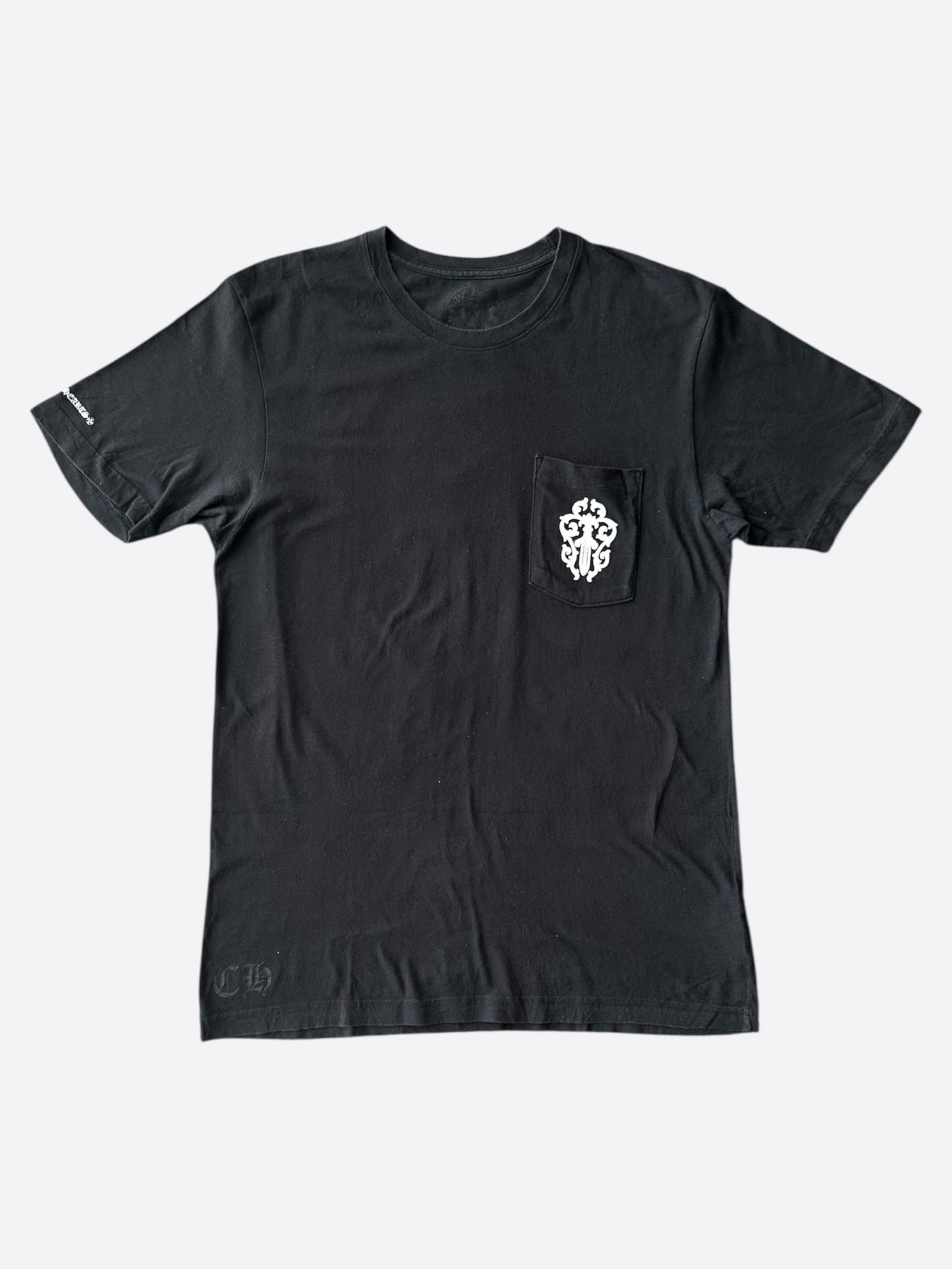 Chrome Hearts Black & White Dagger Logo T-Shirt