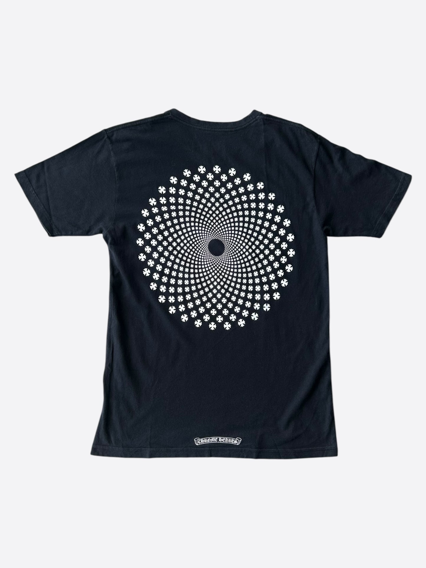 Chrome Hearts Black & White Spiral Logo T-Shirt