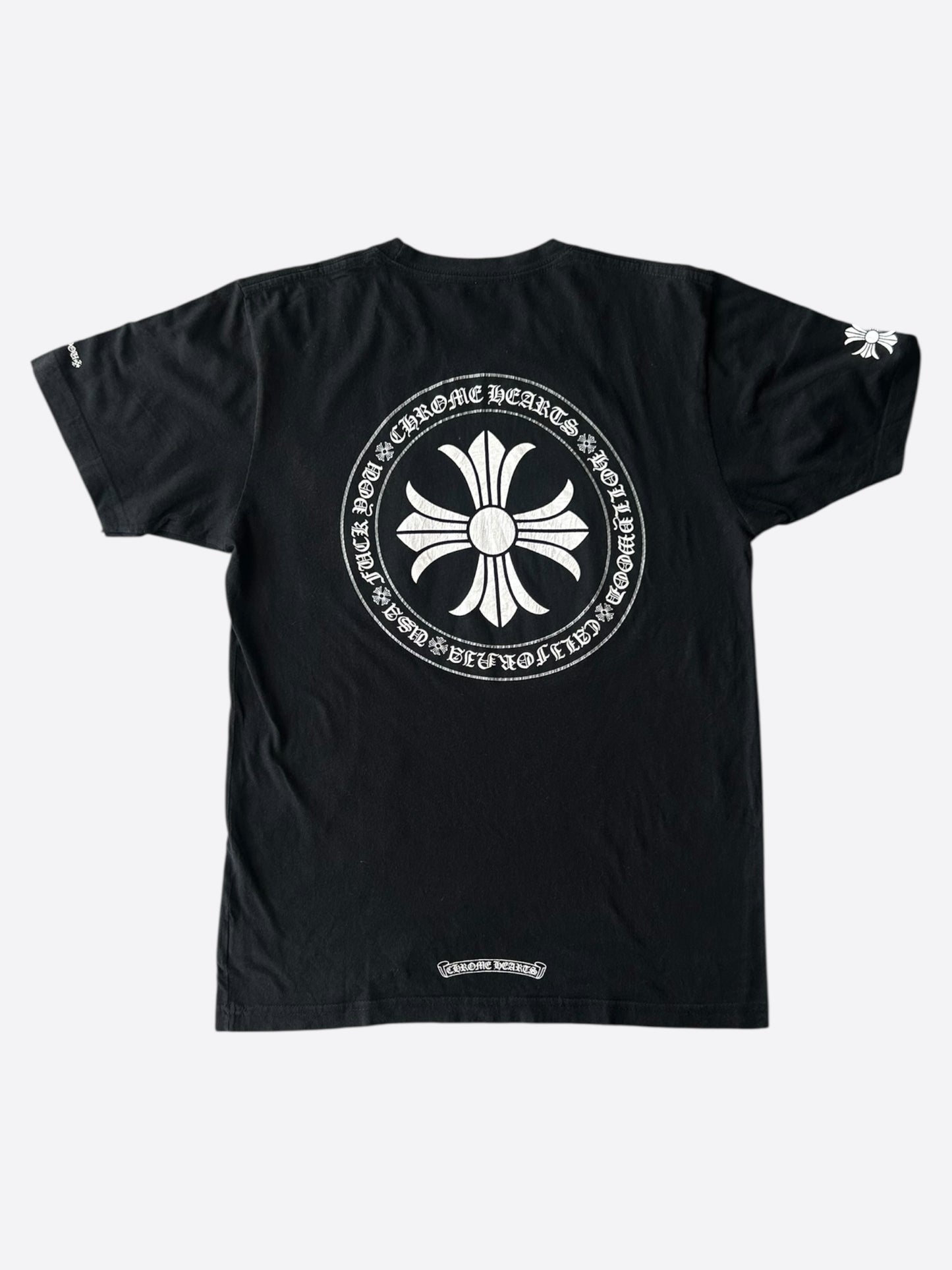 Chrome Hearts Black & White Cross Logo T-Shirt