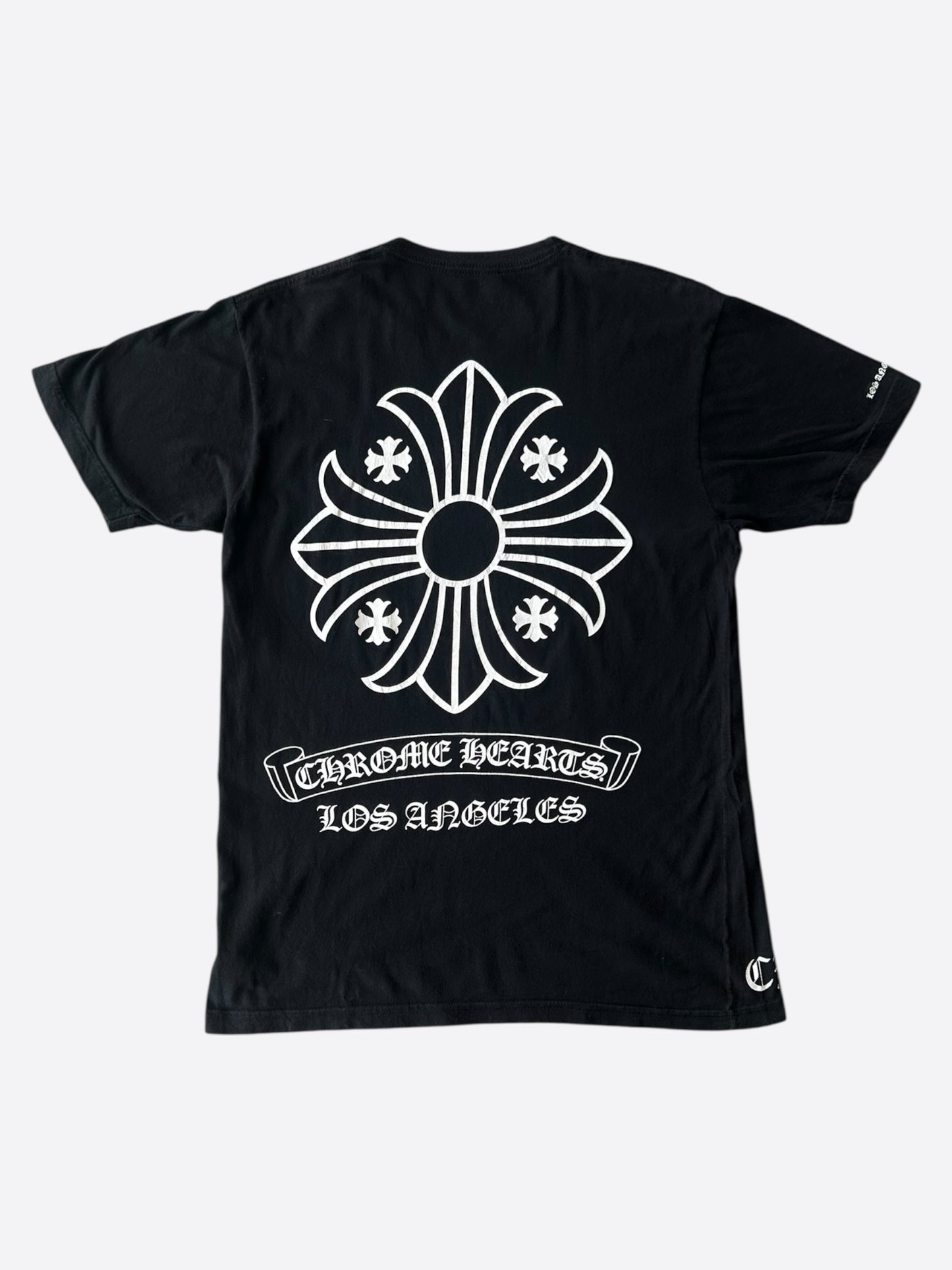 Chrome Hearts Black & White Los Angeles Exclusive Cross Logo T-Shirt