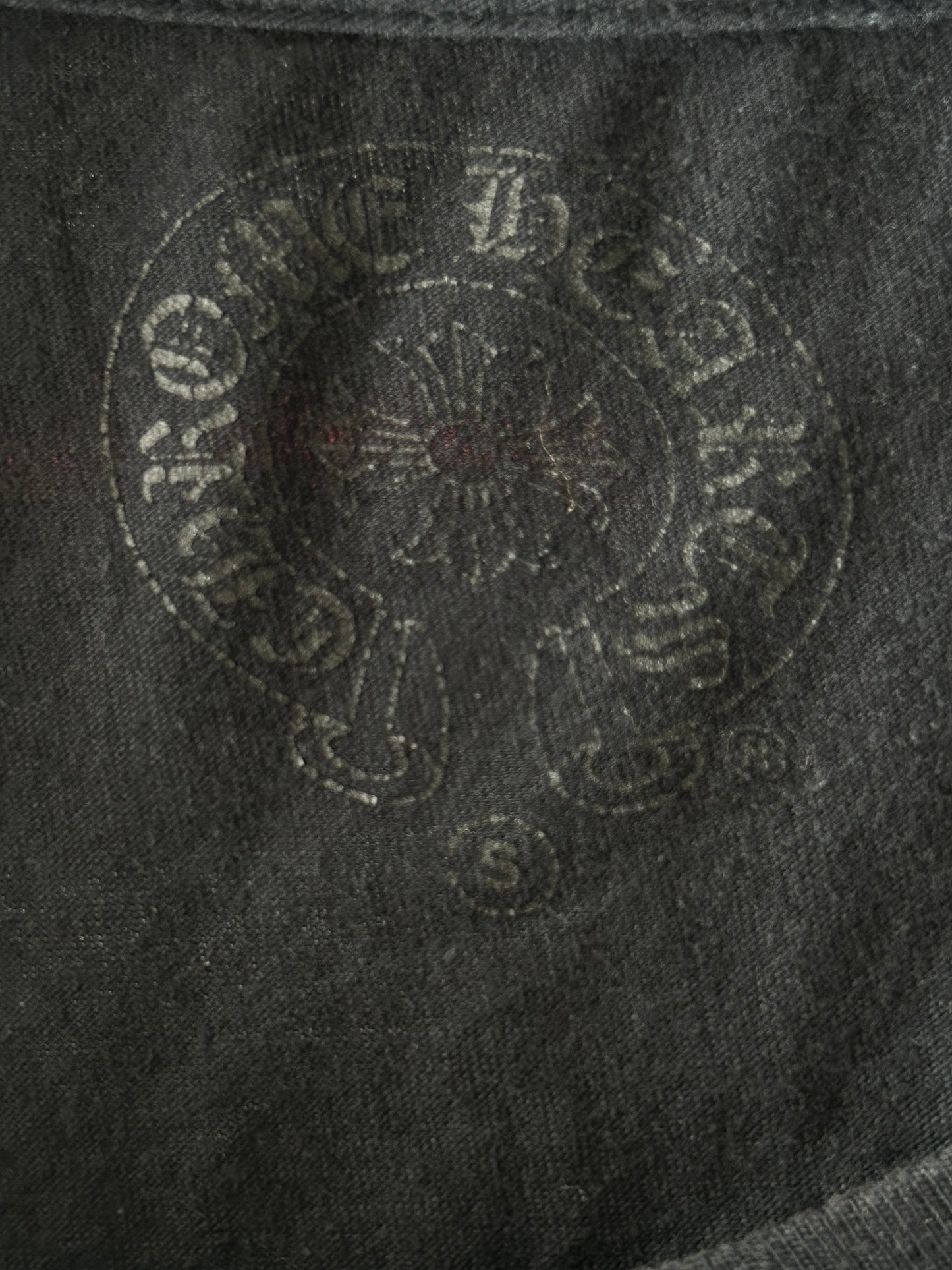 Chrome Hearts Black & White Cemetery Cross Logo T-Shirt